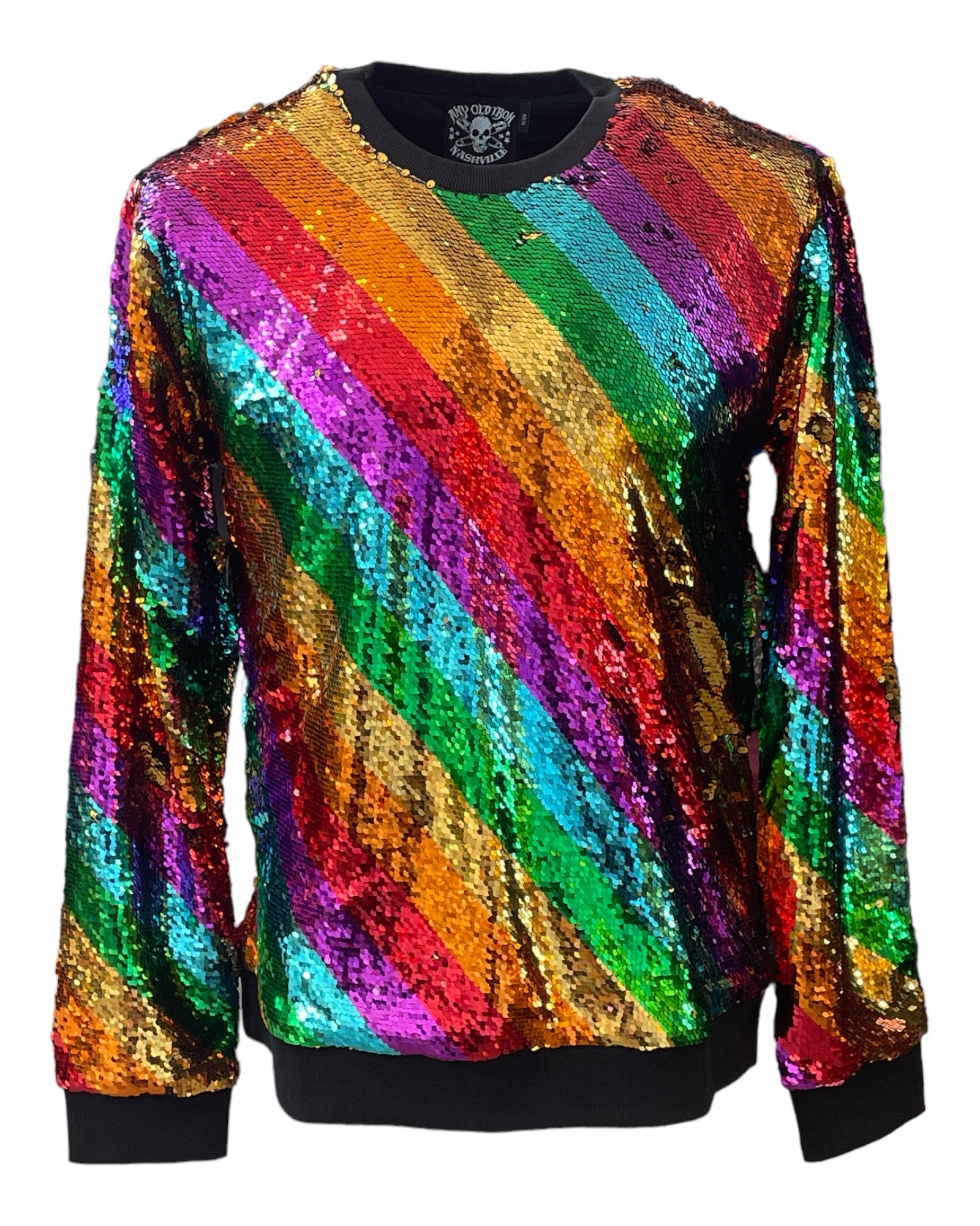 Any Old Iron Mens Golden Rainbow Sweatshirt Xs