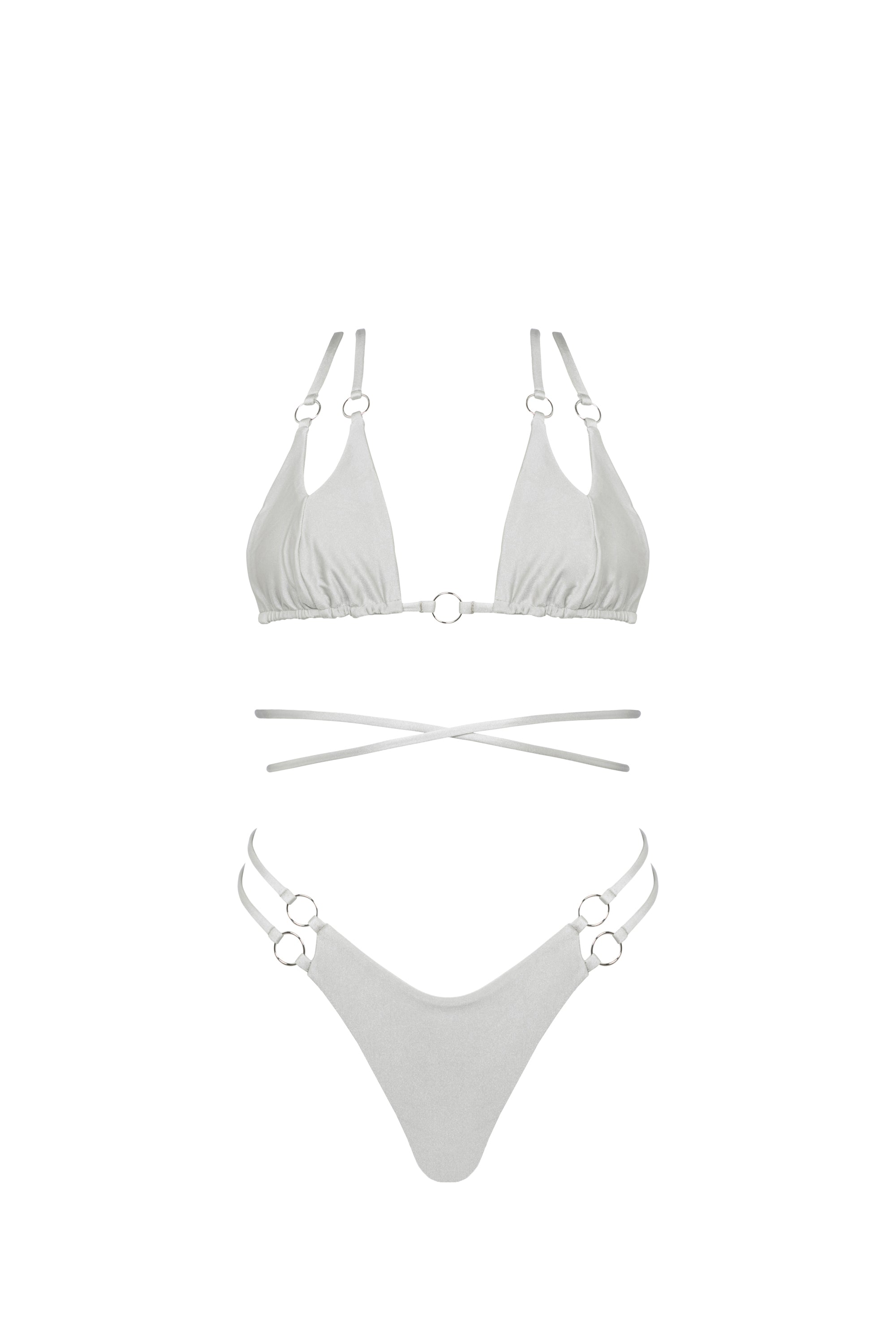 Viki Swim Women's Lexi Bikini Top In Silver In Silver