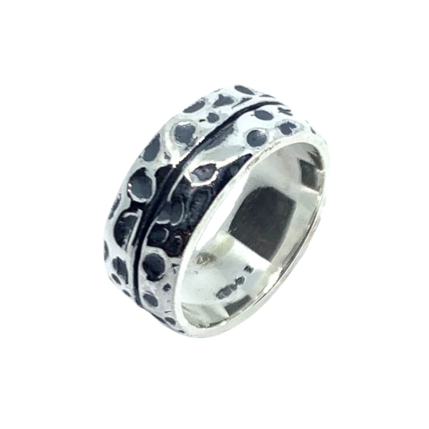 Tg-jewellery By Tamara Gervasio Women's Black / Silver Effect Chunky Female Ring Handmade In Sterling Silver And Oxide Finish