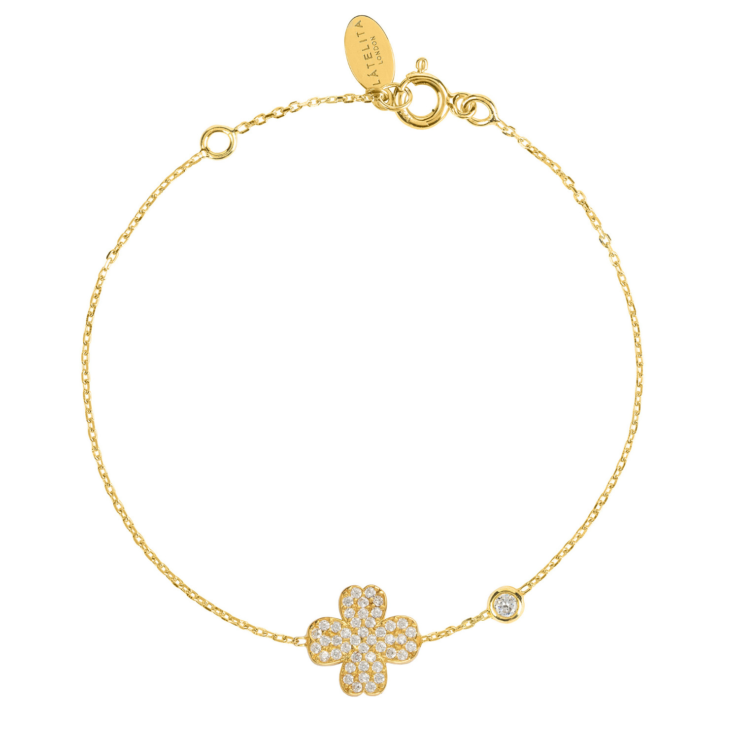 Essentials Gold Four-Leaf Clover Bracelet