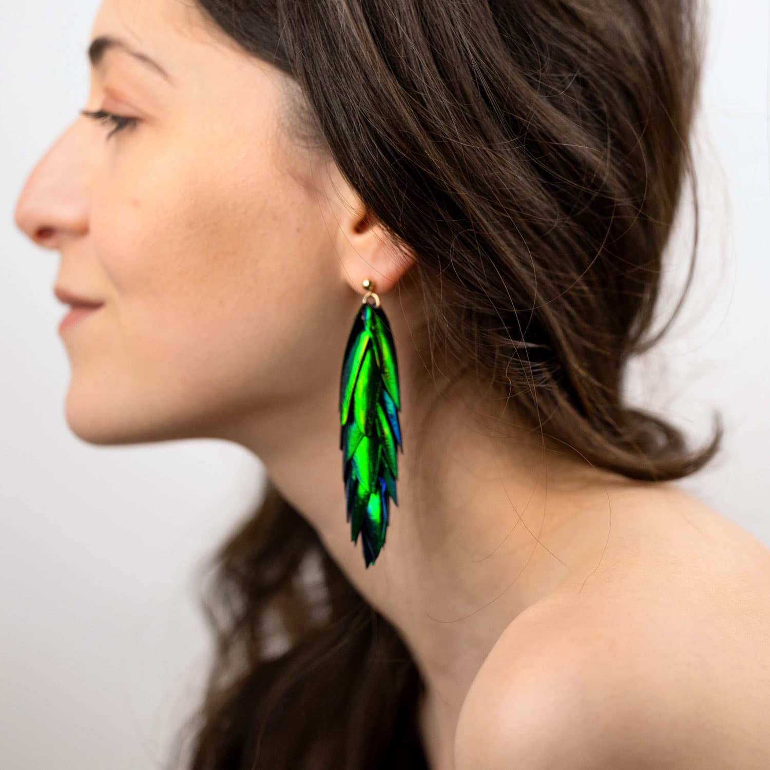 Beetle wing deals earrings