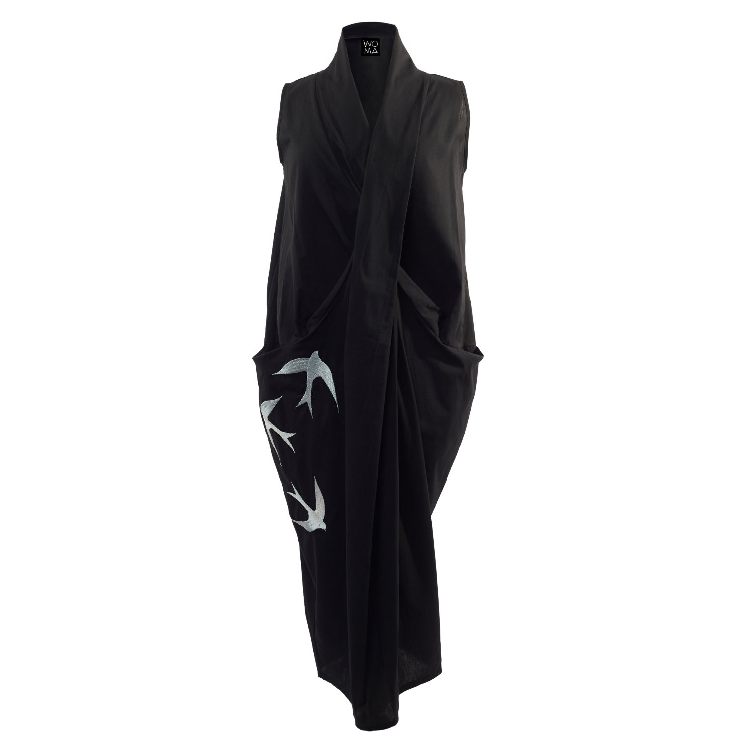 Women’s Black / White Venus Dress-Black S/M Wo-Ma