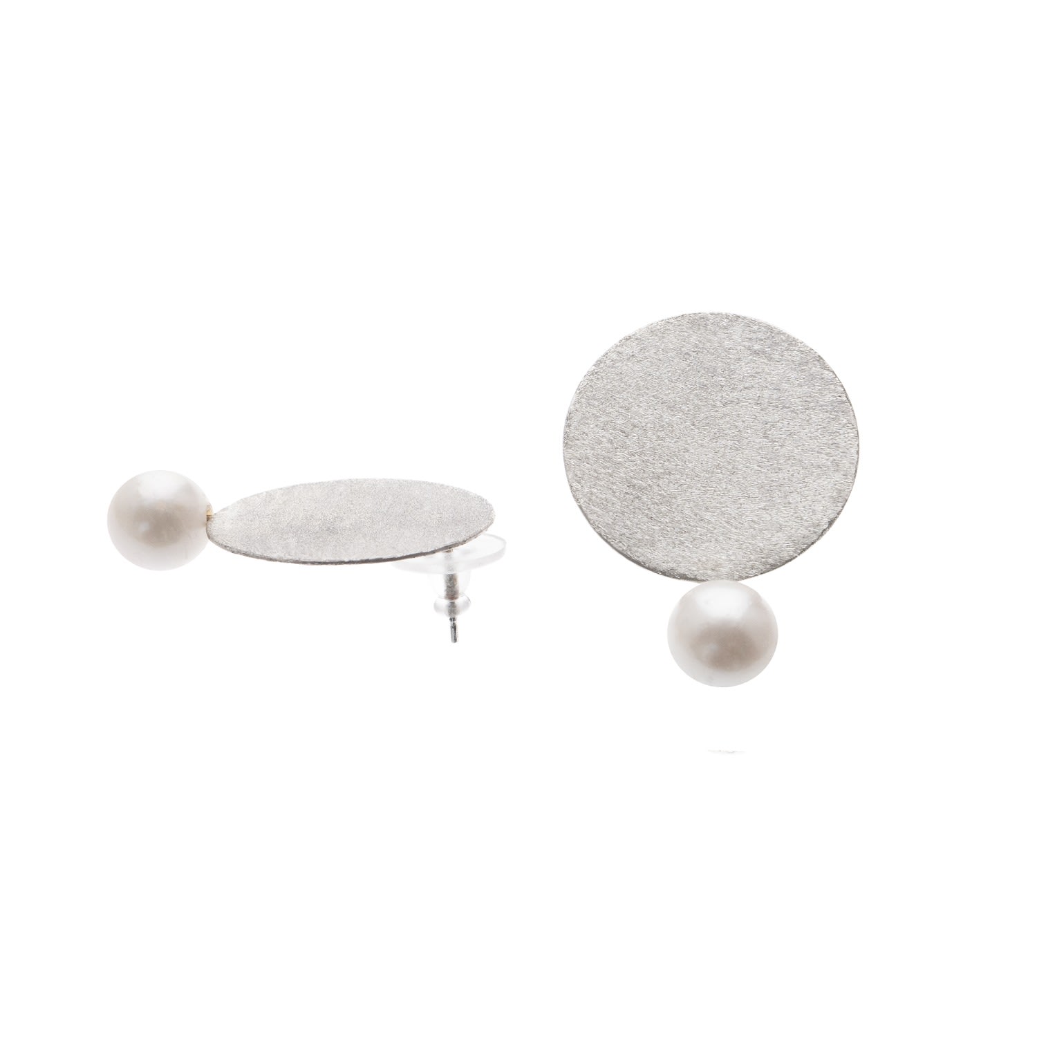 Silver Moon Women's Pearl Sterling Silver Earrings – Moon Reflections