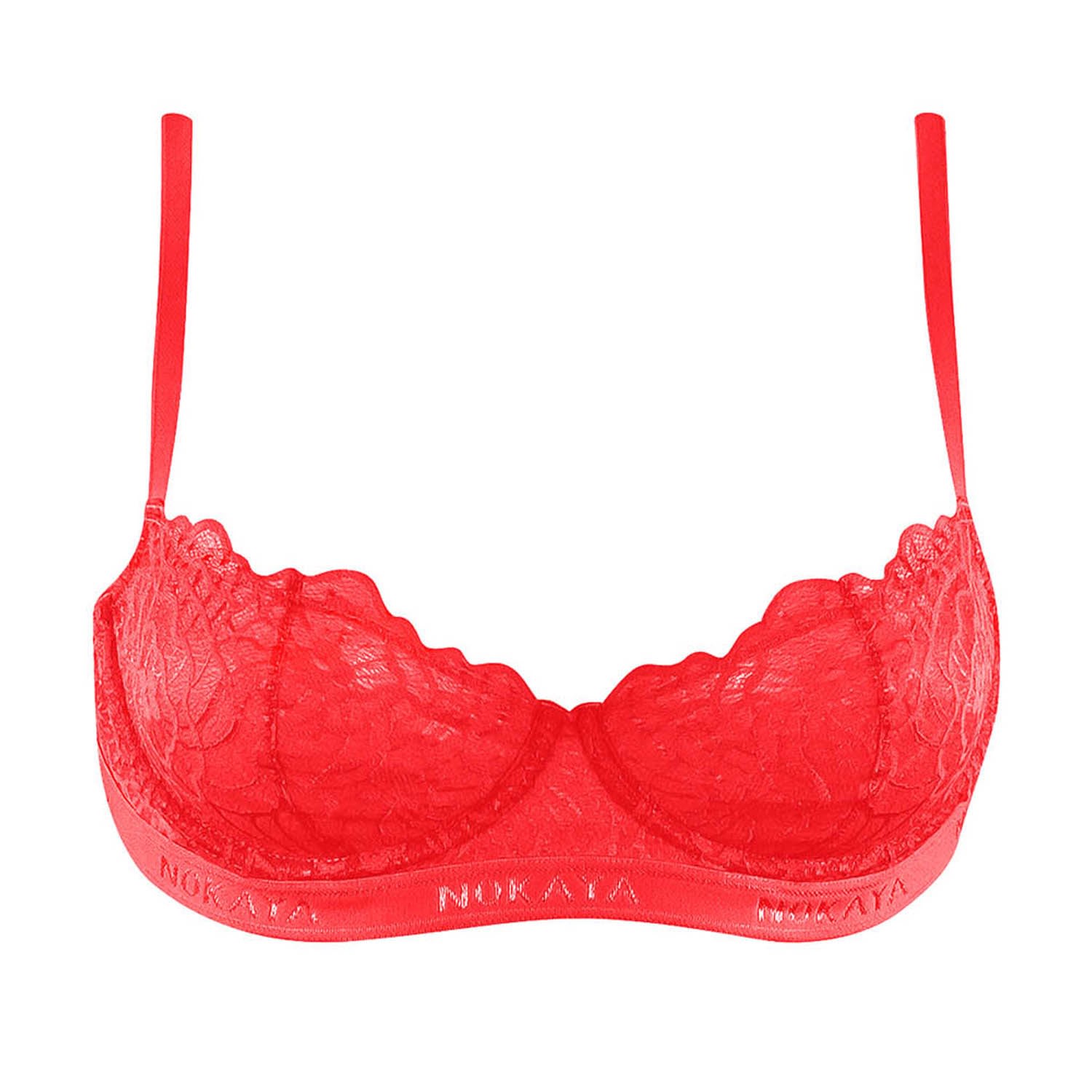 Women’s Born In Ukraine Balcony Bra - Red 34D Nokaya