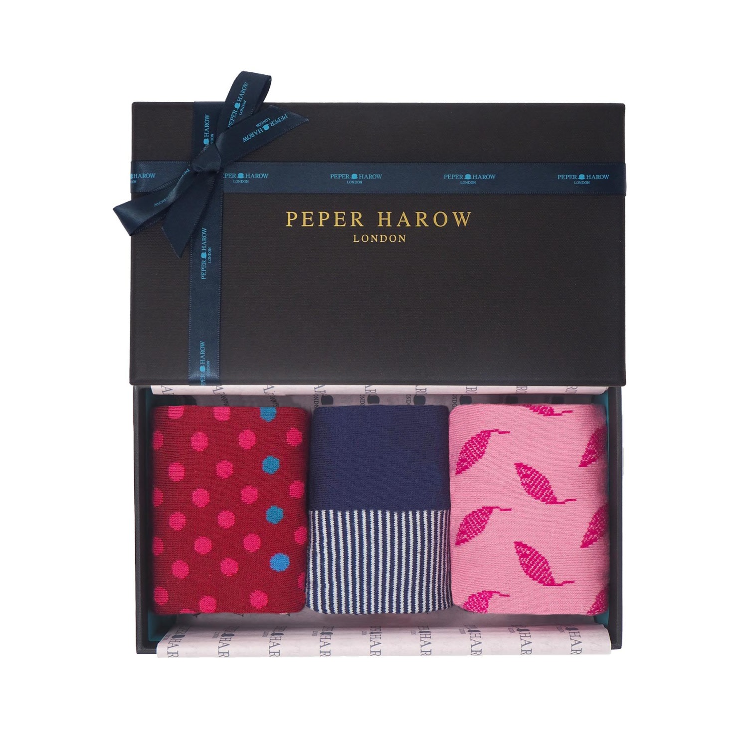 Peper Harow - Made In England Candy Cane Ladies Gift Box In Blue/pink/red