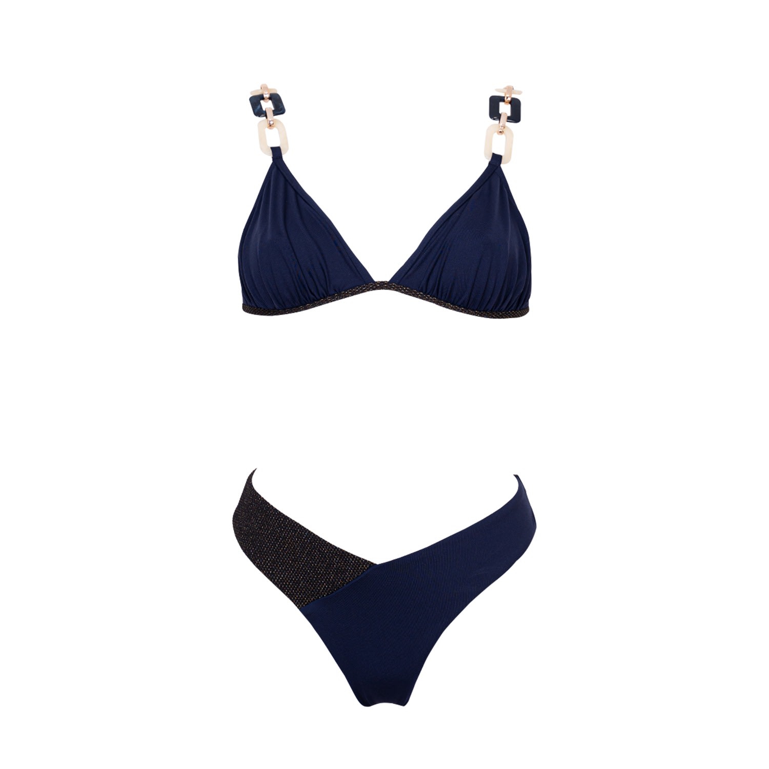 Aulala Paris Women's Aulala X Jade - Soulmate Bikini With Jewellery - Blue In Blue