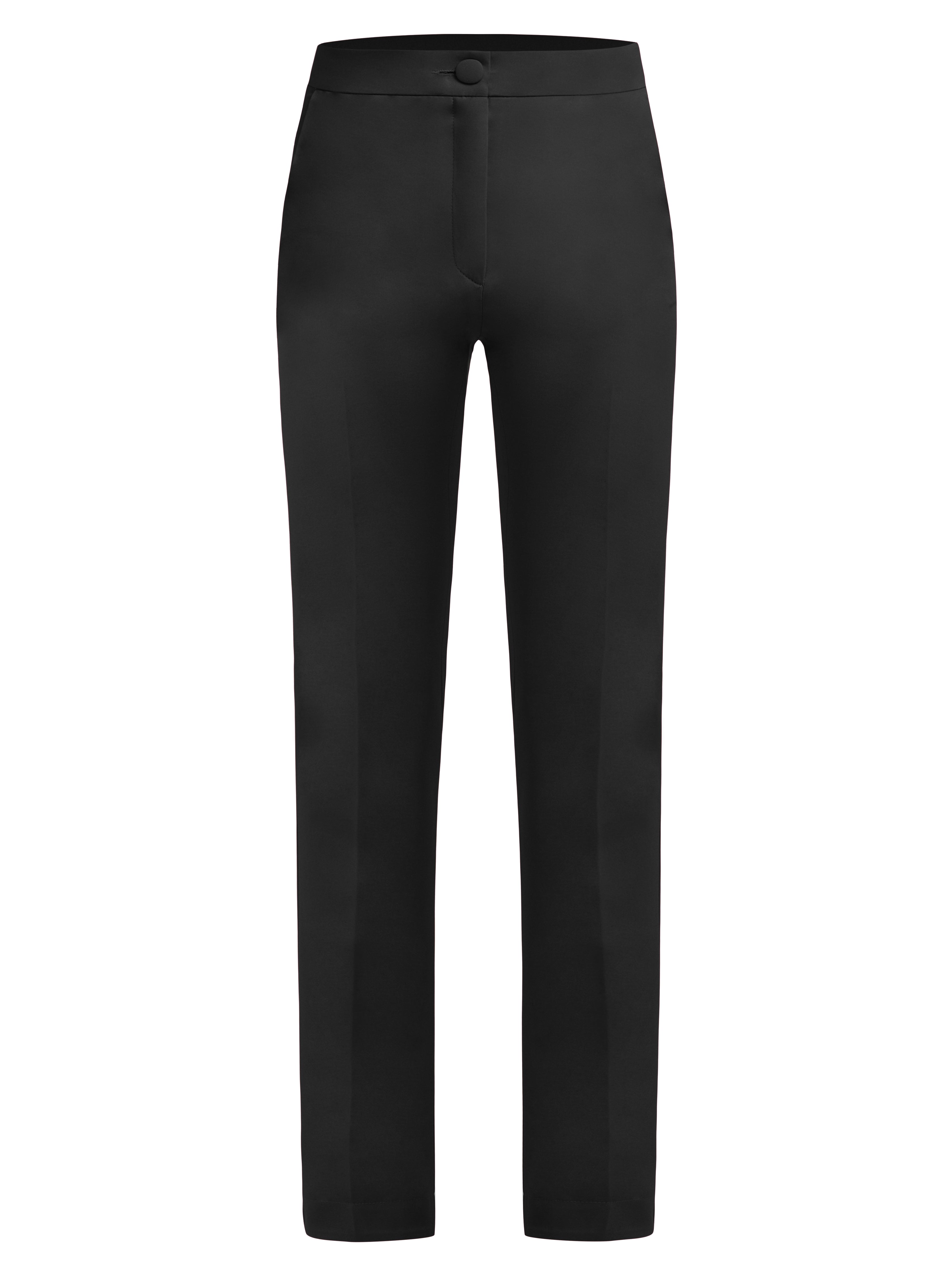 Women’s Illusion Straight-Leg Slim Trousers - Black Small Tia Dorraine