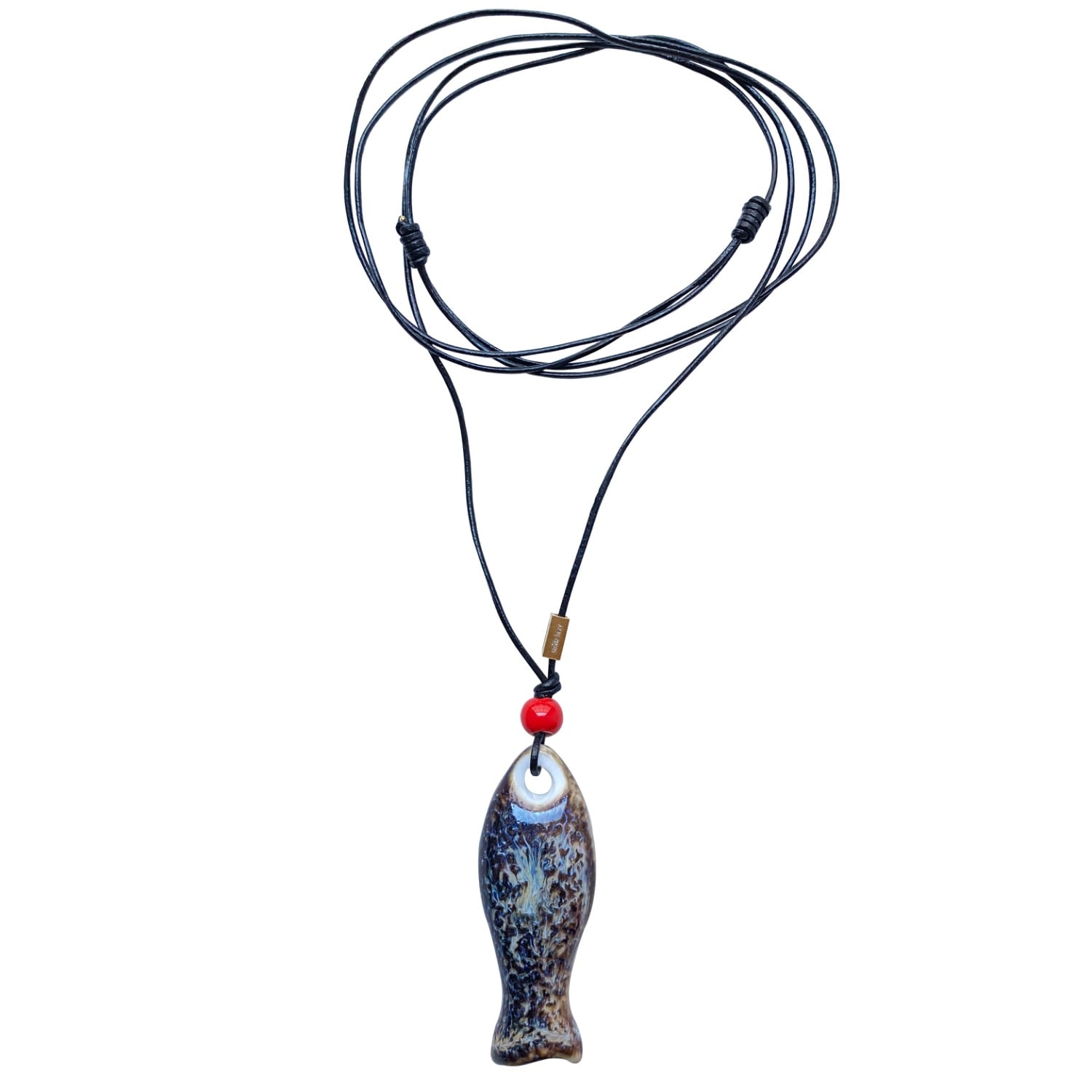 Smilla Brav Women's Blue / Black Blue Fish Necklace Catch Me If You Can