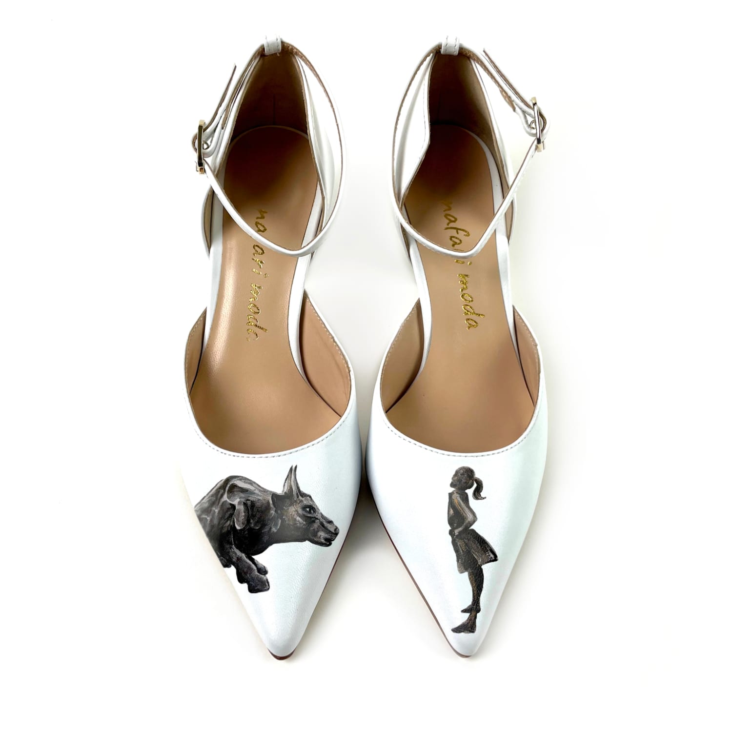 Nafari Moda Women's Grey / White Fearless Girl Pumps In Multi