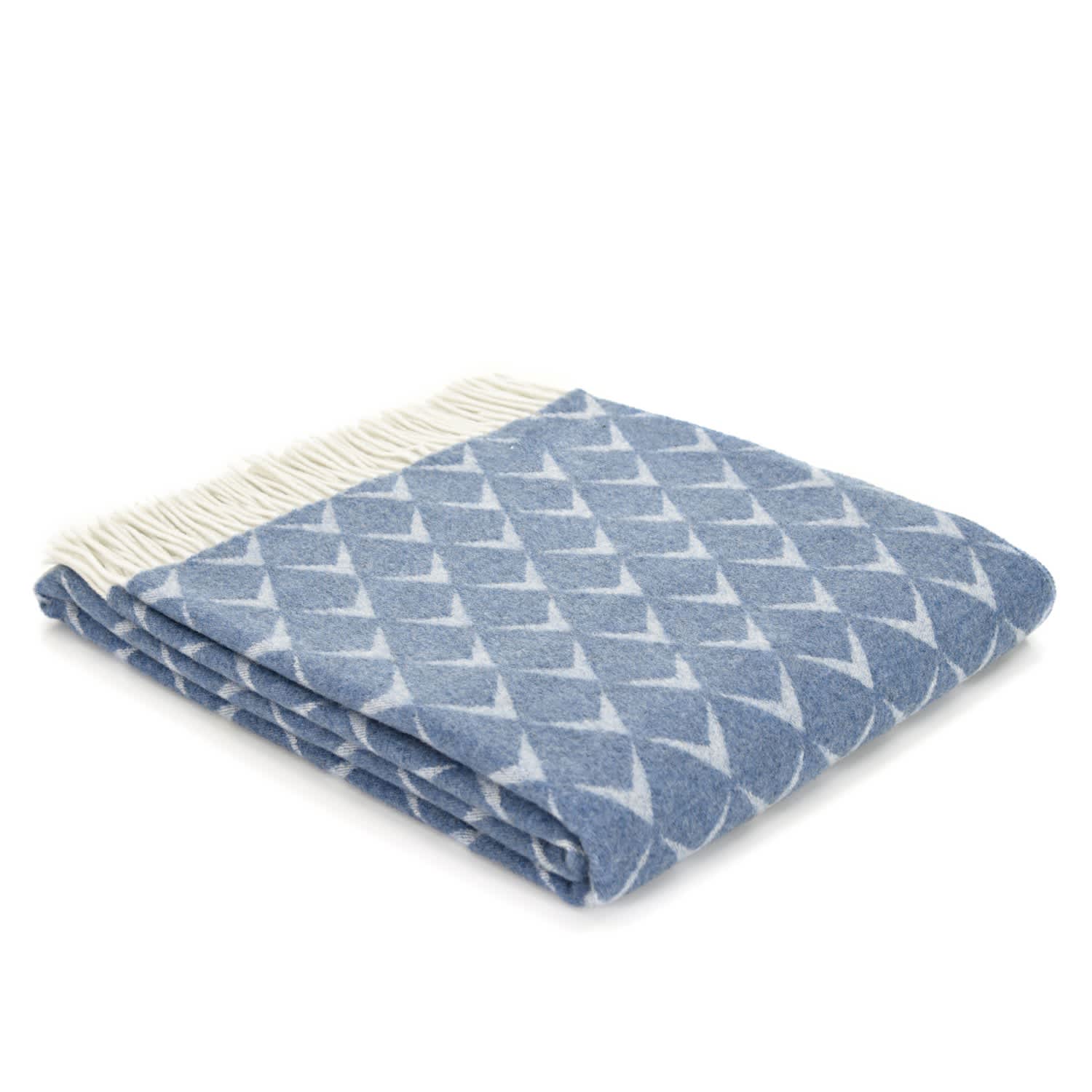 Finest Collection Penrhos Blue Merino Blanket The Natural Blanket Company Ltd Wolf Badger