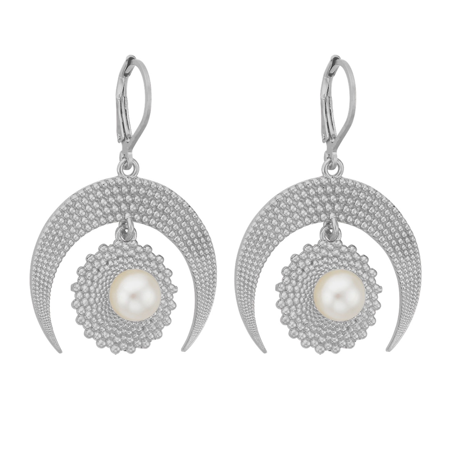 Zoe And Morgan Women's Selene Earrings Silver In White