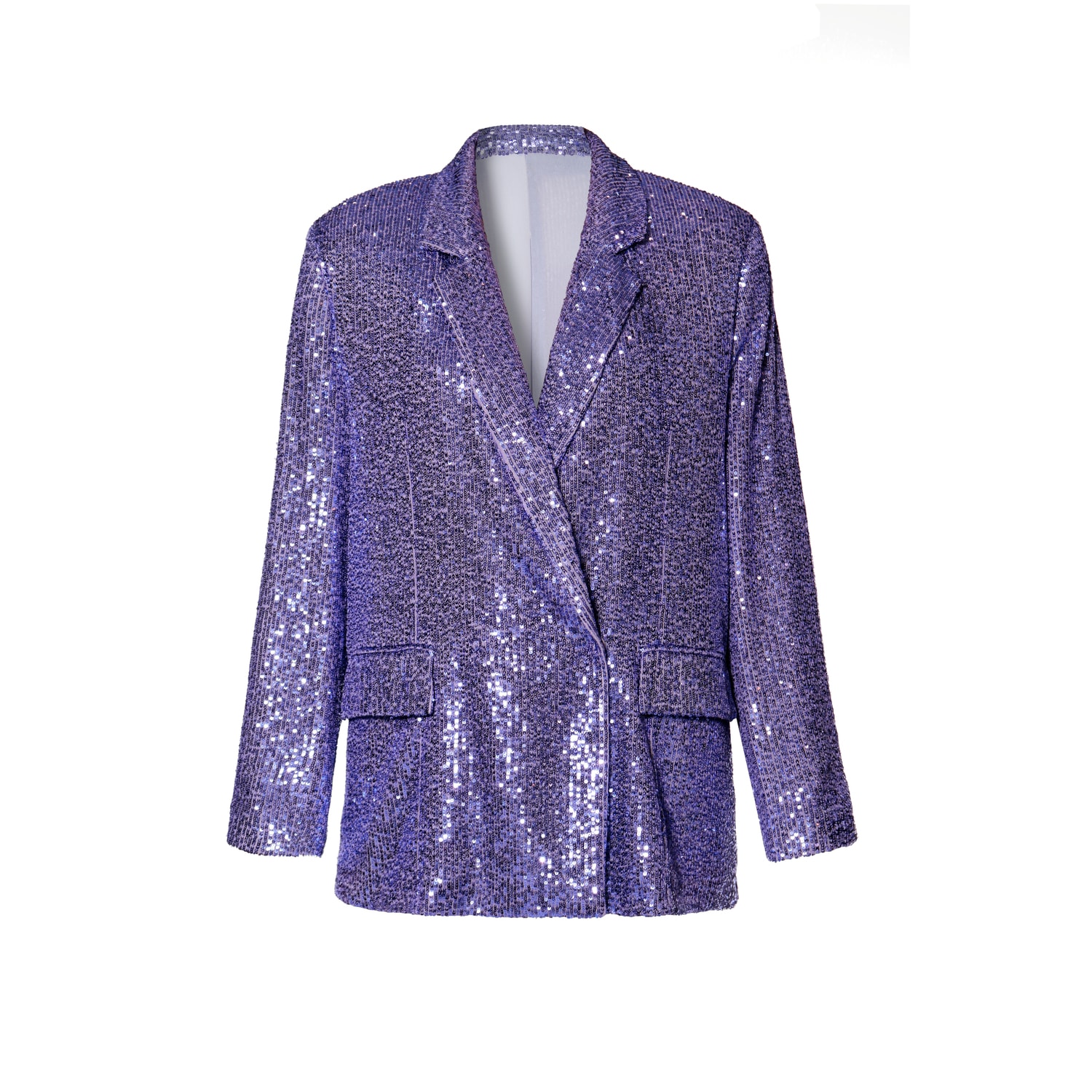 Women's Tori Purple Sparkle Sequin Blazer | Small | Aggi by Halewski
