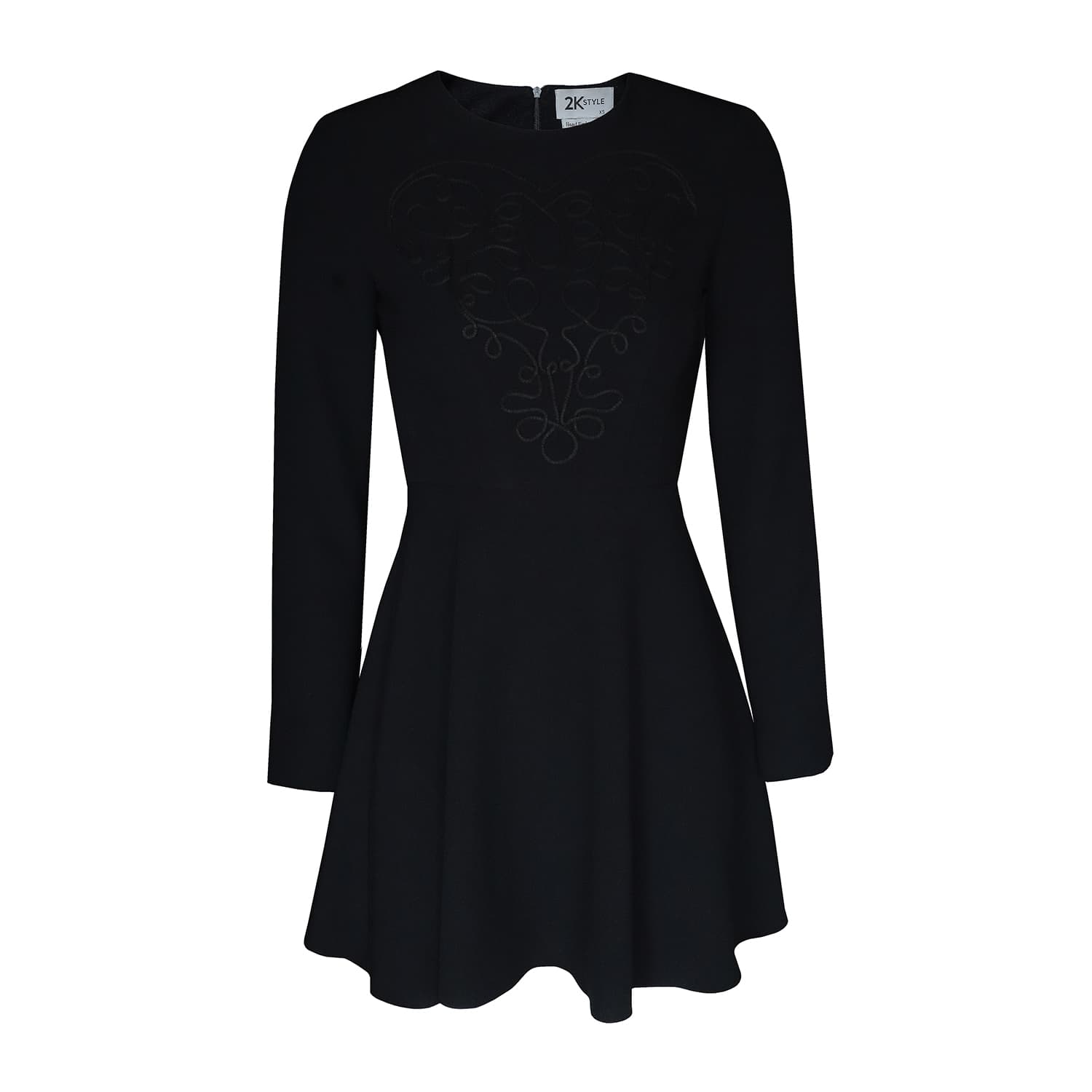 blue dress for baby girl Women's Black Mini Dress Long Sleeve main image 0