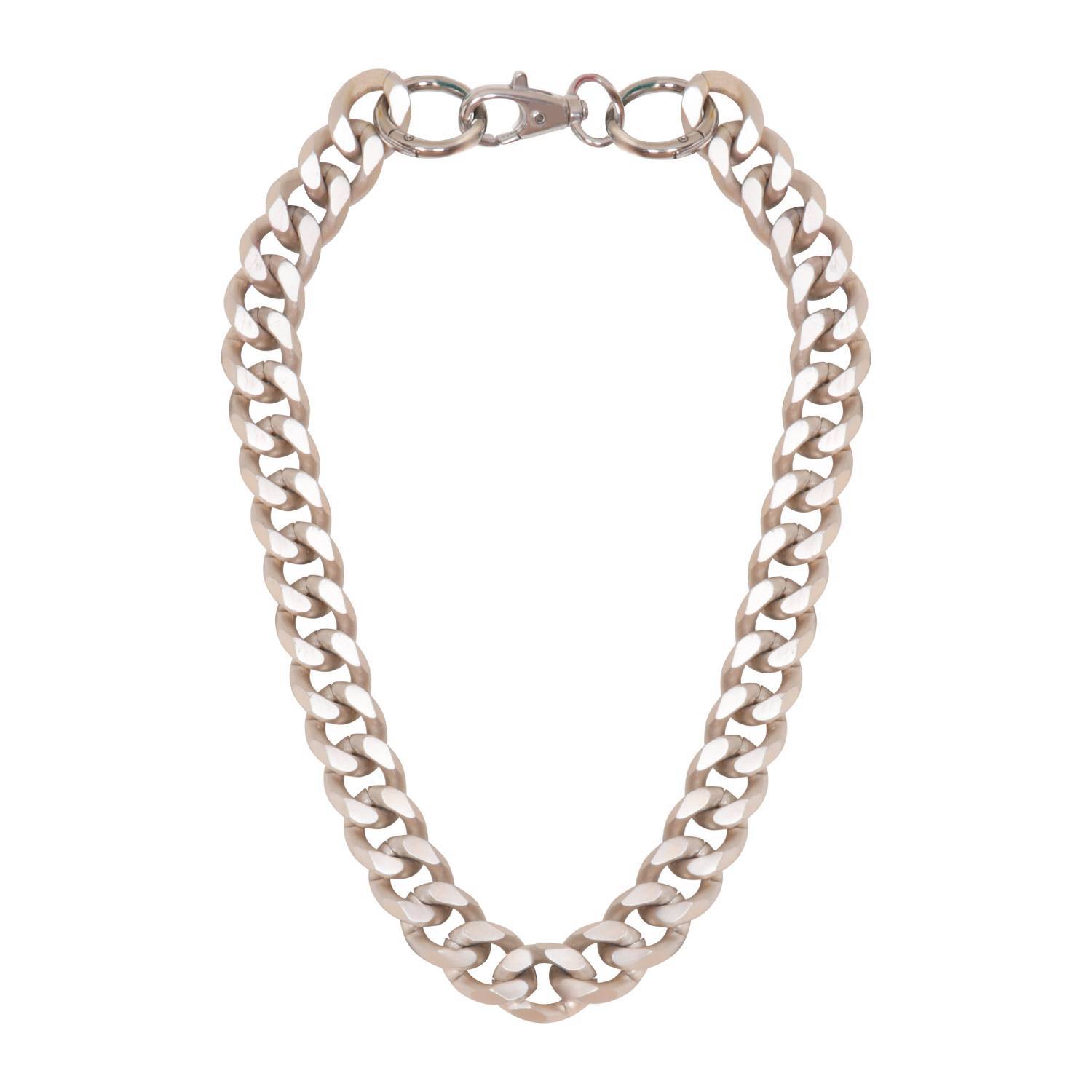 Sylvia Piechulla Women's Silver Chunky Unisex Aluminium Chain Necklace Single Tier In Gold