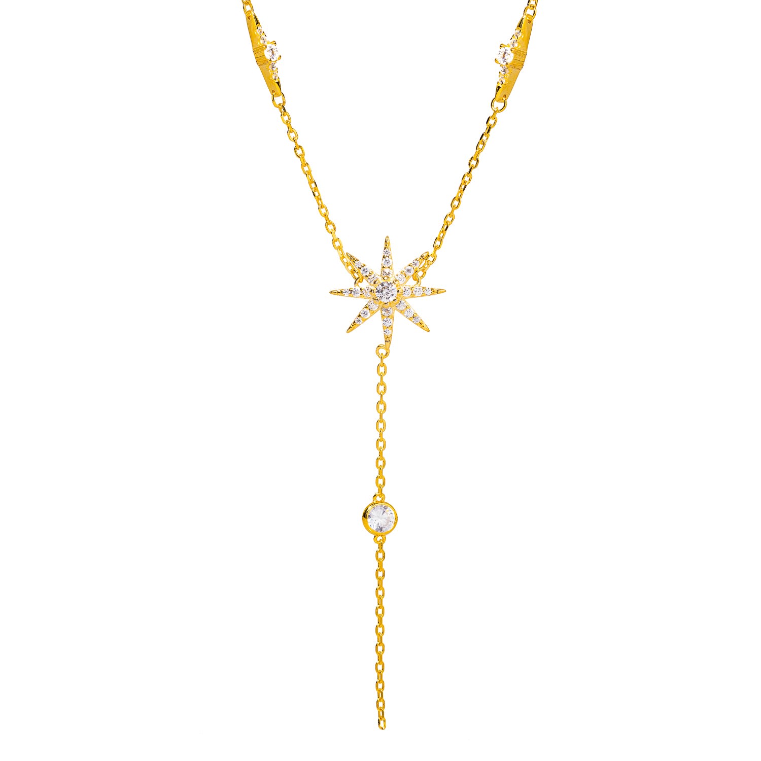 Ebru Jewelry Women's Stellar Radiance Gold & Diamond Necklace - Gold