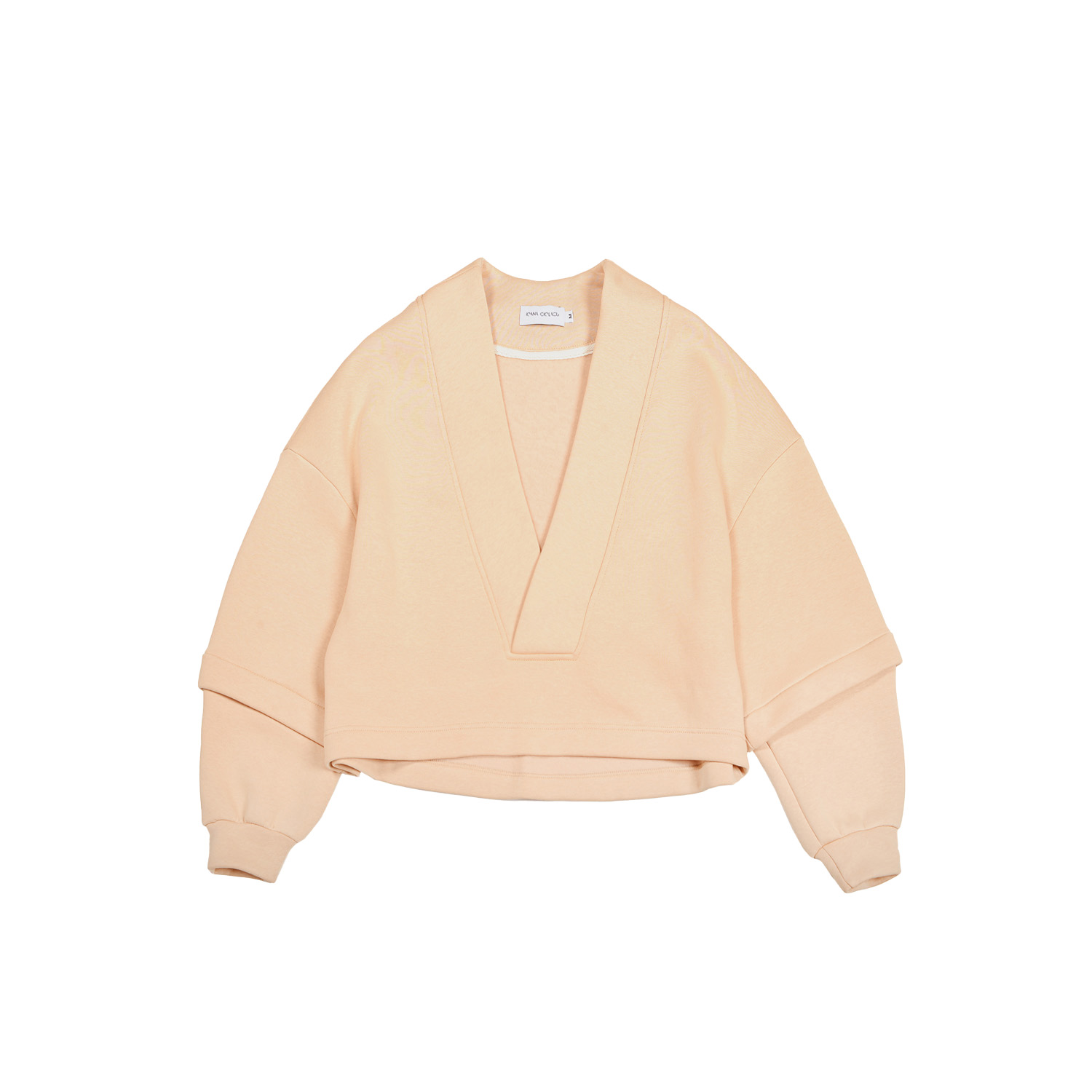 Ioana Ciolacu Women's Neutrals Beige V-neck Sweatshirt In Beige