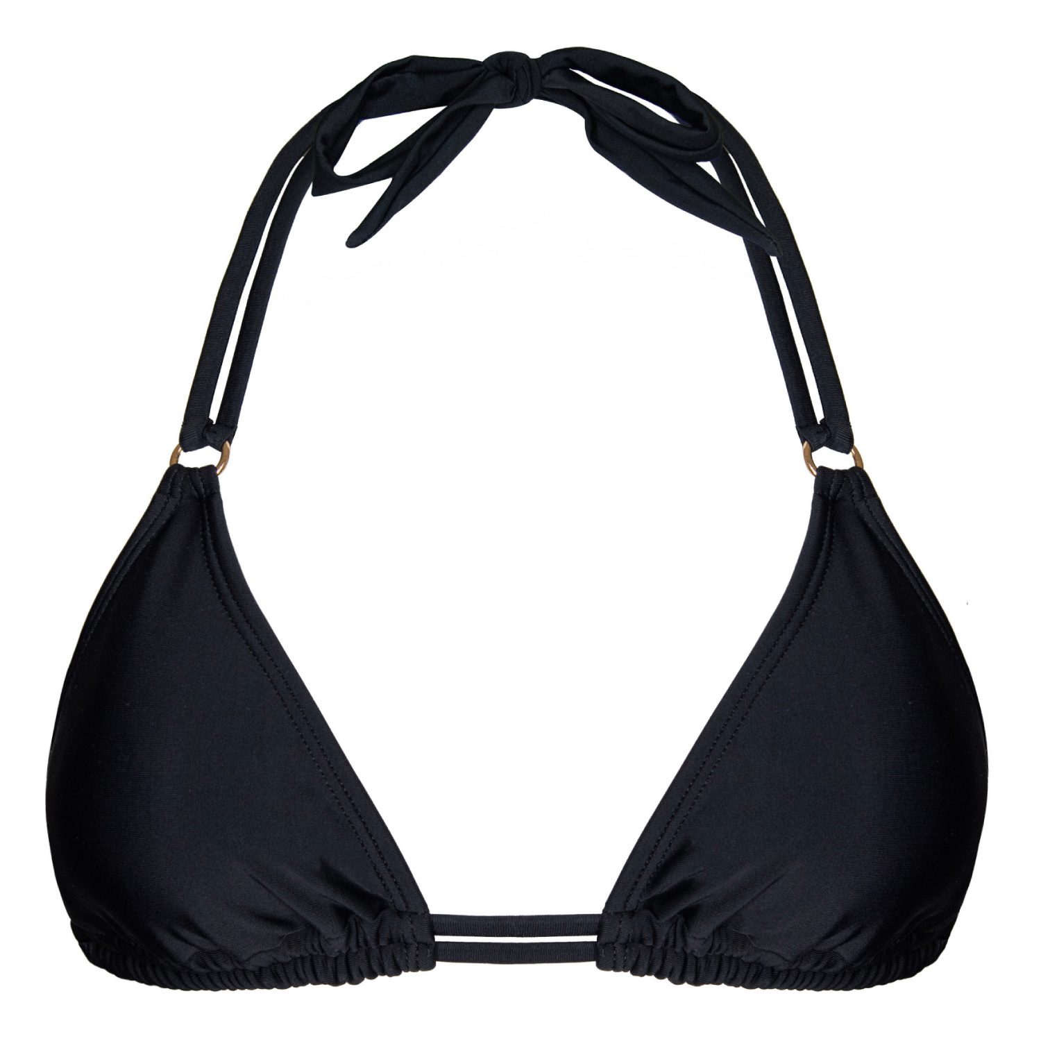 Enez Swim Women's Eden Triangle Bikini Top - Black In Black