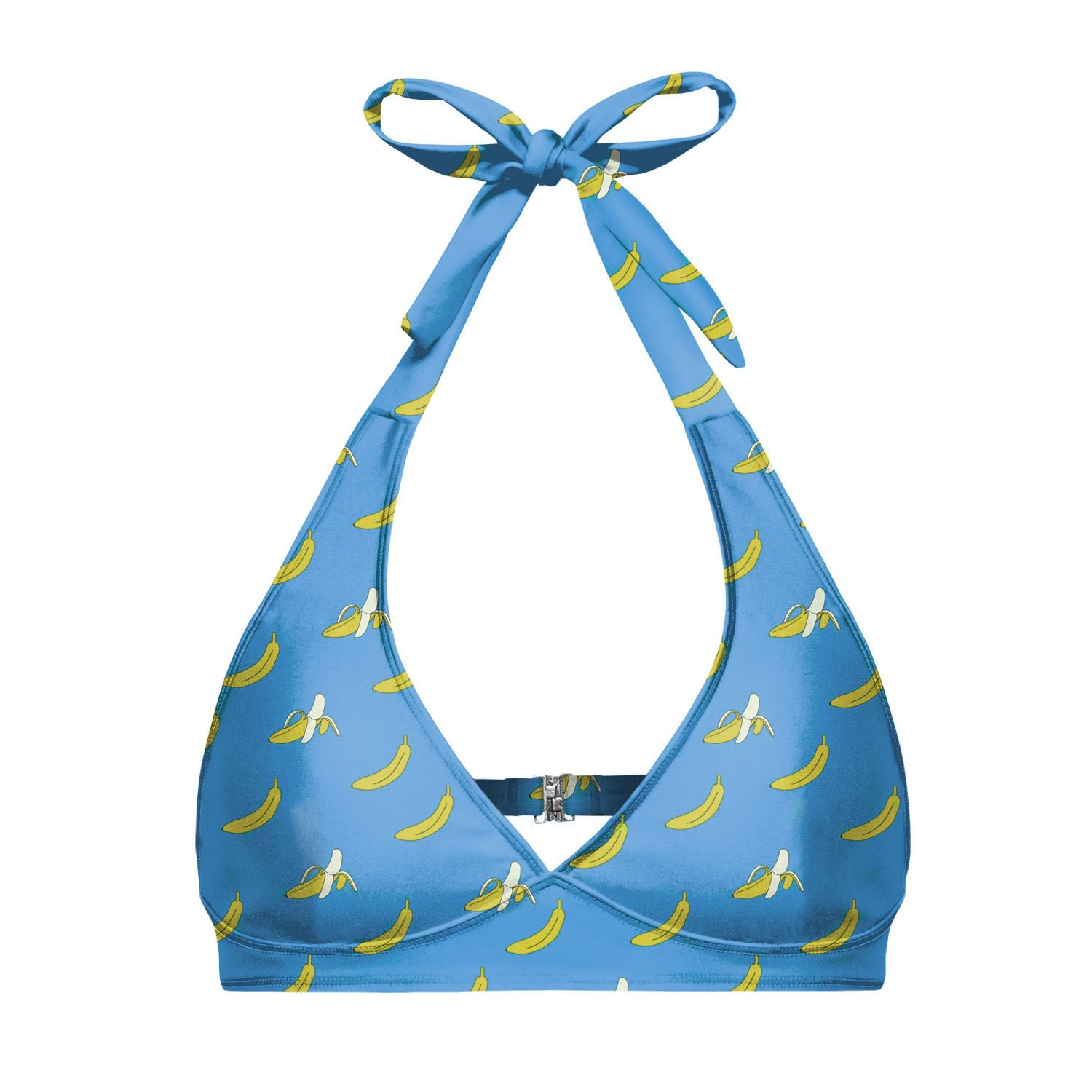Aloha From Deer Women's Blue Banana Heaven Halter Neck Bikini Top In Blue