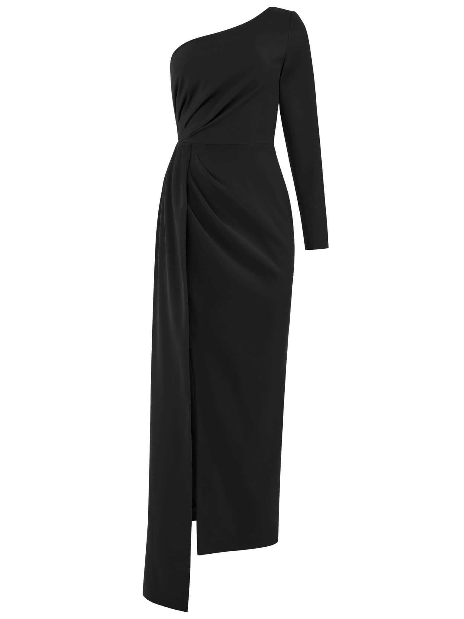 Tia Dorraine Women's Iconic Glamour Long Dress, Black In Black