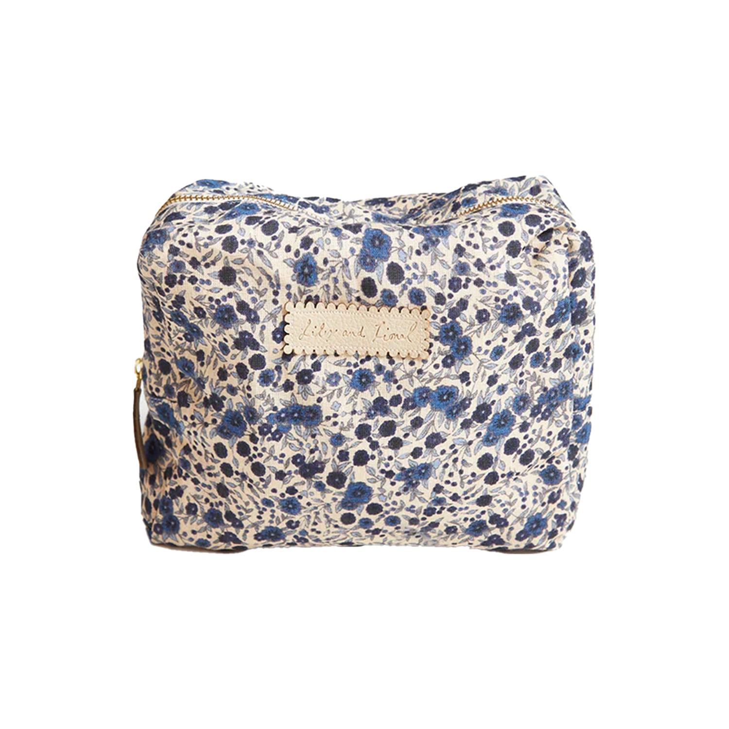 Lily And Lionel Wash Bag Blue Aster Floral Print