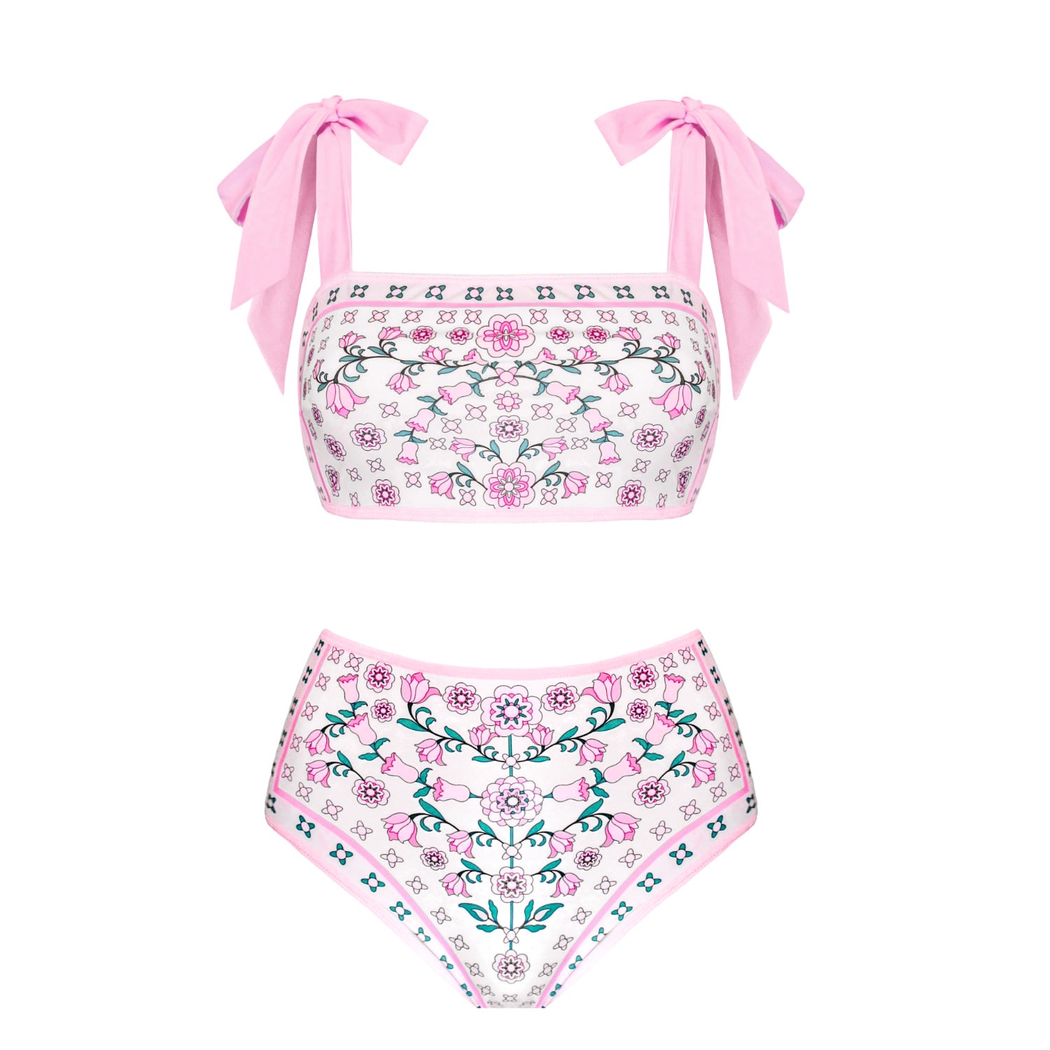 Jessie Zhao New York Women's Pink / Purple Pink Blossom Reversible Two-piece Swimsuit In Pink/purple