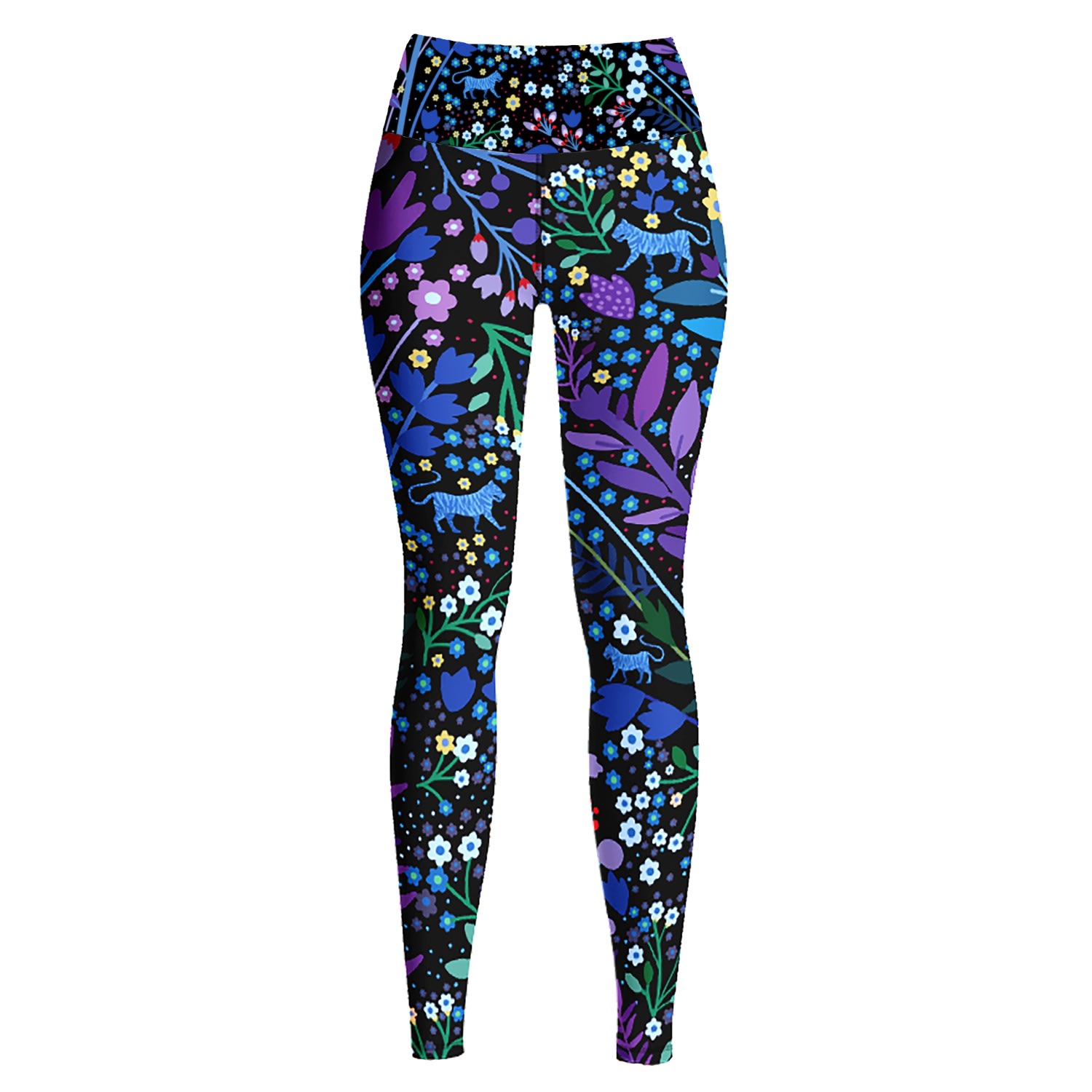 Women’s High Waist Yoga Leggings In Night Garden Medium Jessie Zhao New York