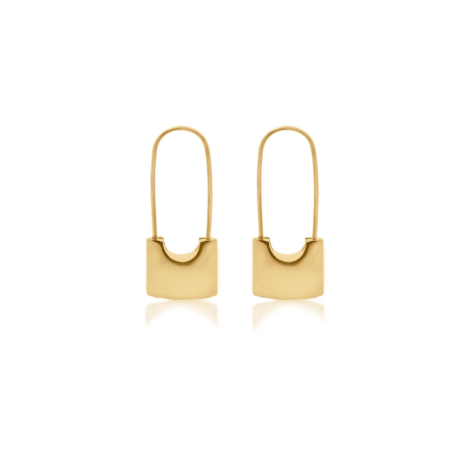 Viea Women's Gold Haven Padlock Statement Earrings