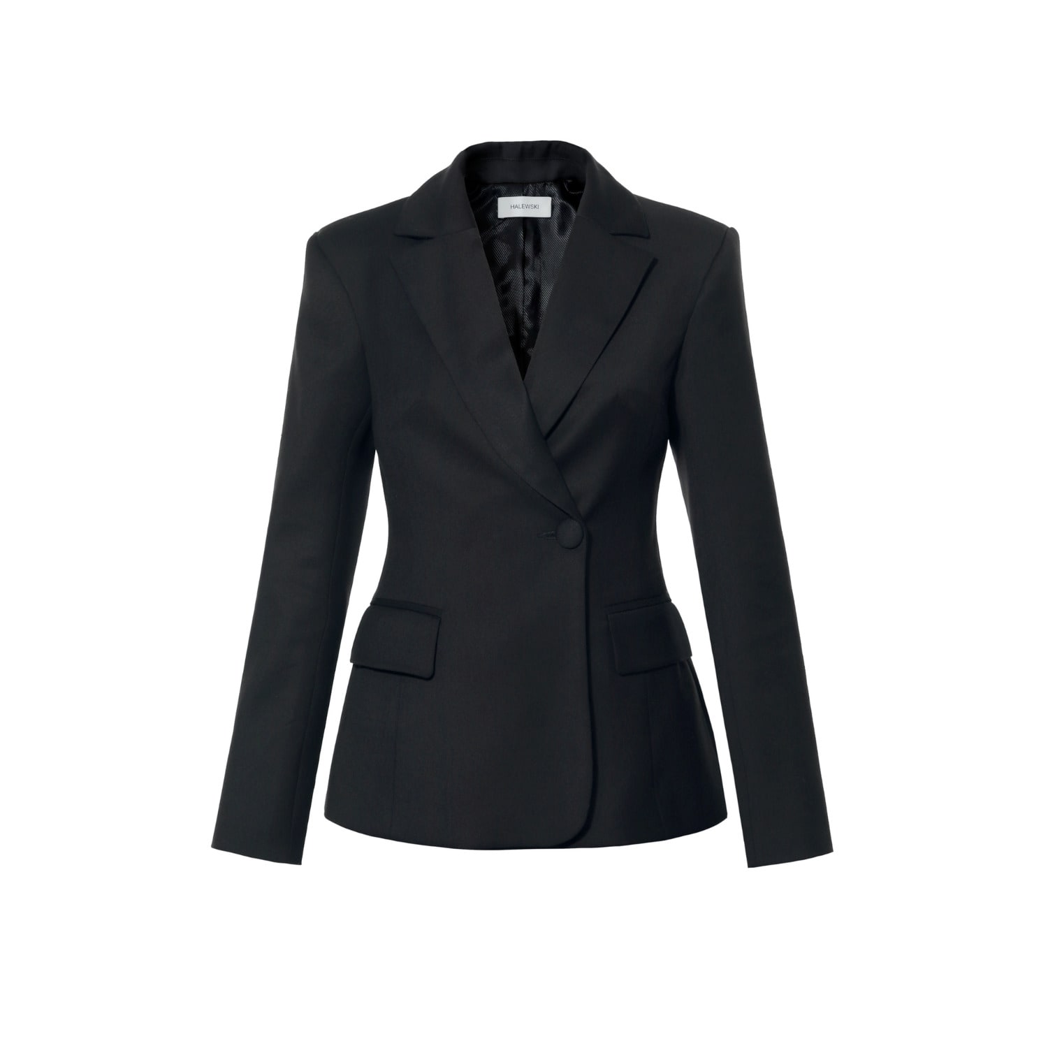 Women's Irene Black Tailored Single-Breasted Blazer | Extra Small | Aggi by Halewski
