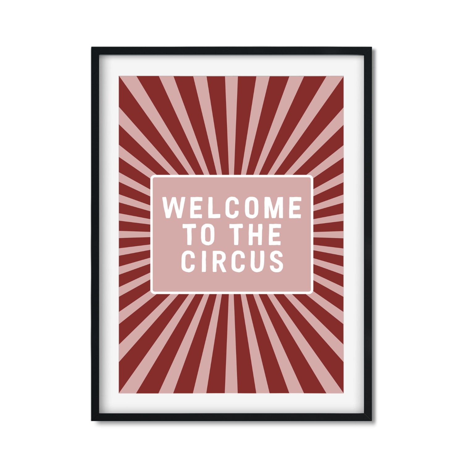 Pink / Purple Welcome To The Circus A3 297 X 420Mm The Native State