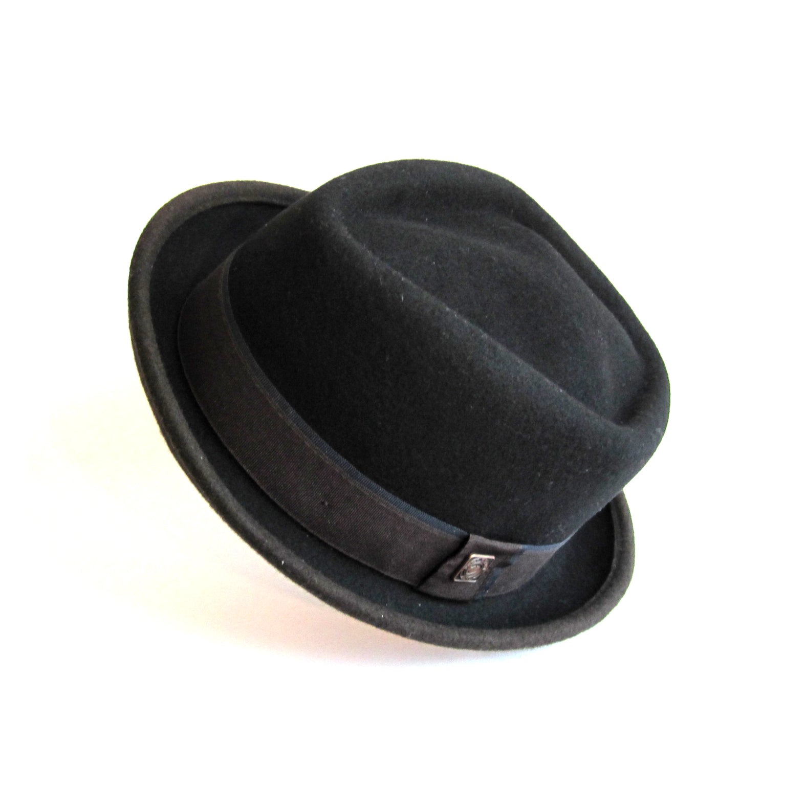 Men's Edward Black Brown Two Tone Felt Winter Porkpie Hat | 55Cm | Dasmarca Hats