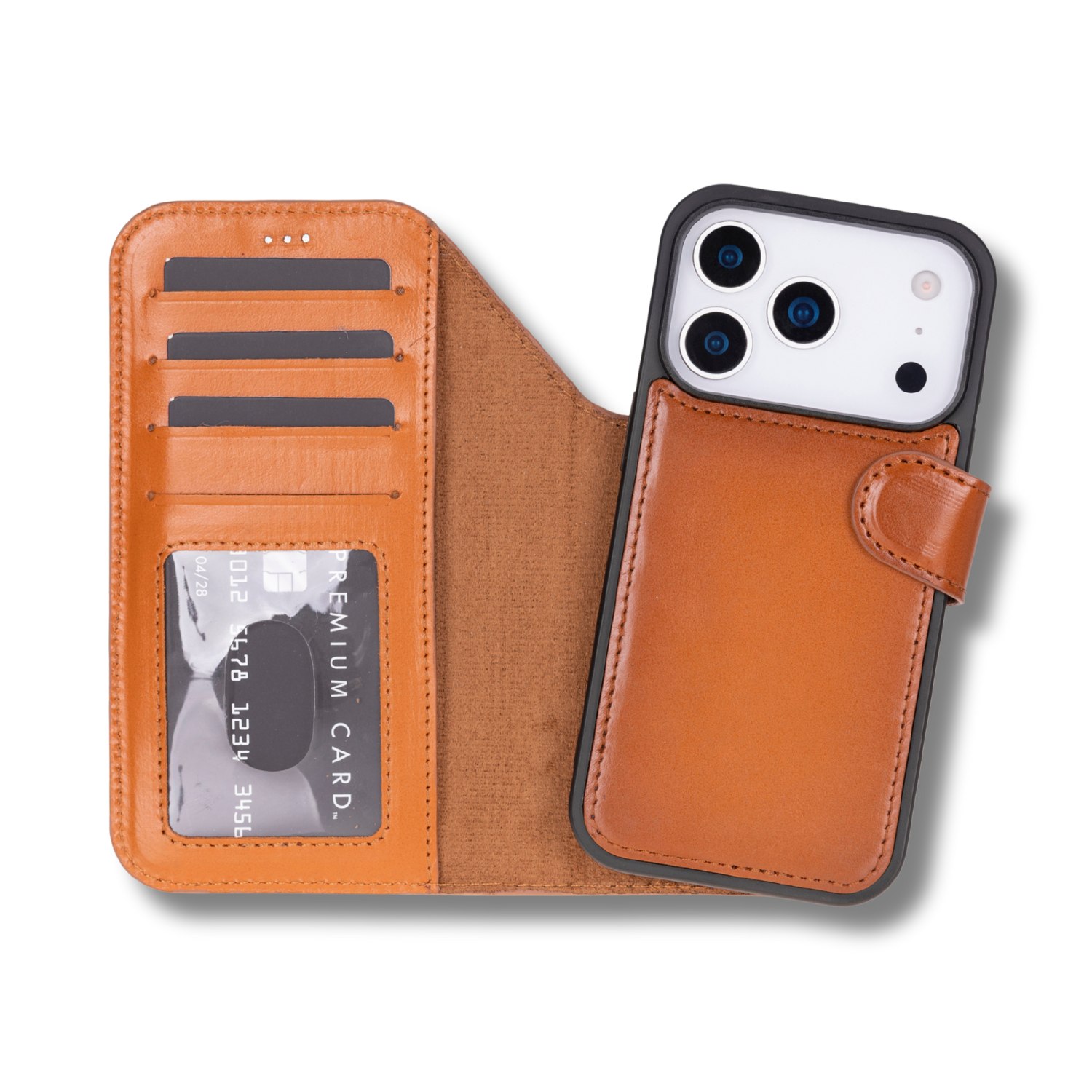 Leathere Leather Iphone Onyedi Pro Max Wallet Case – Rustic Brown - Austin