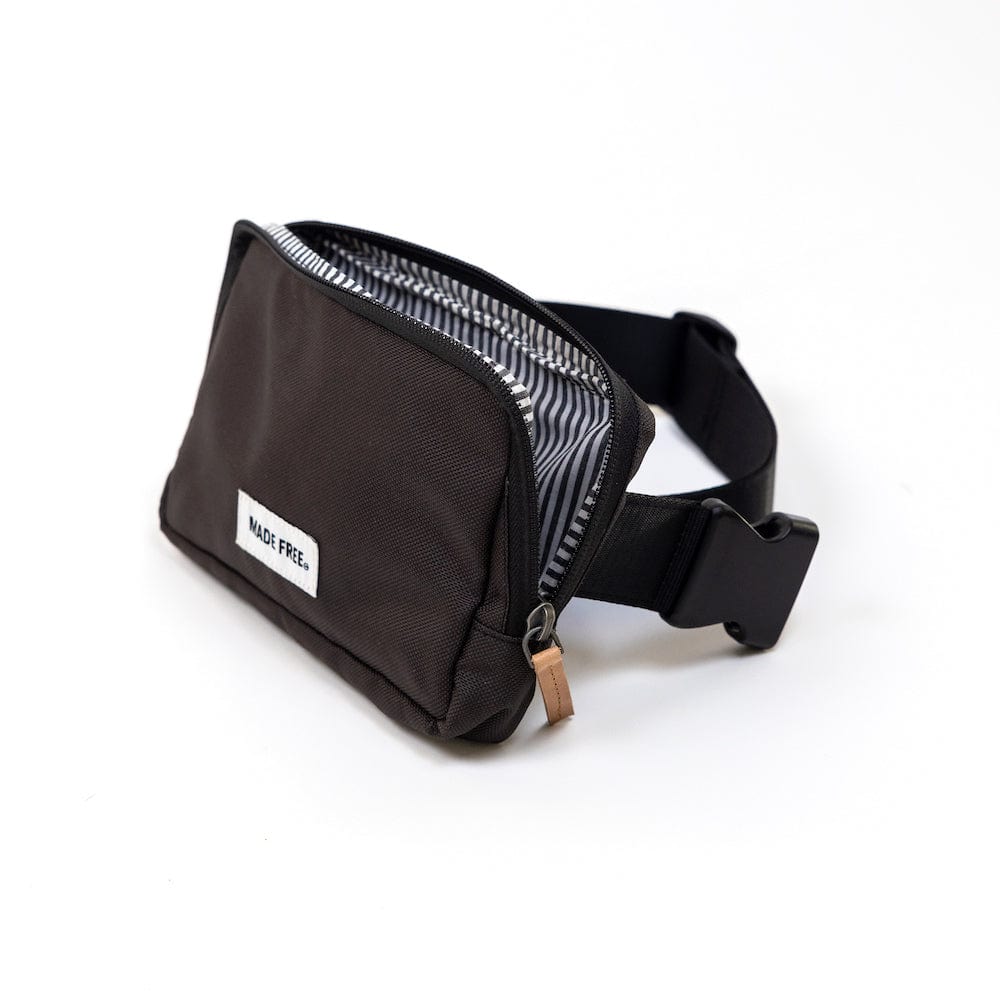 Made Free Men's Black Hip Pack Aw Charcoal In Black