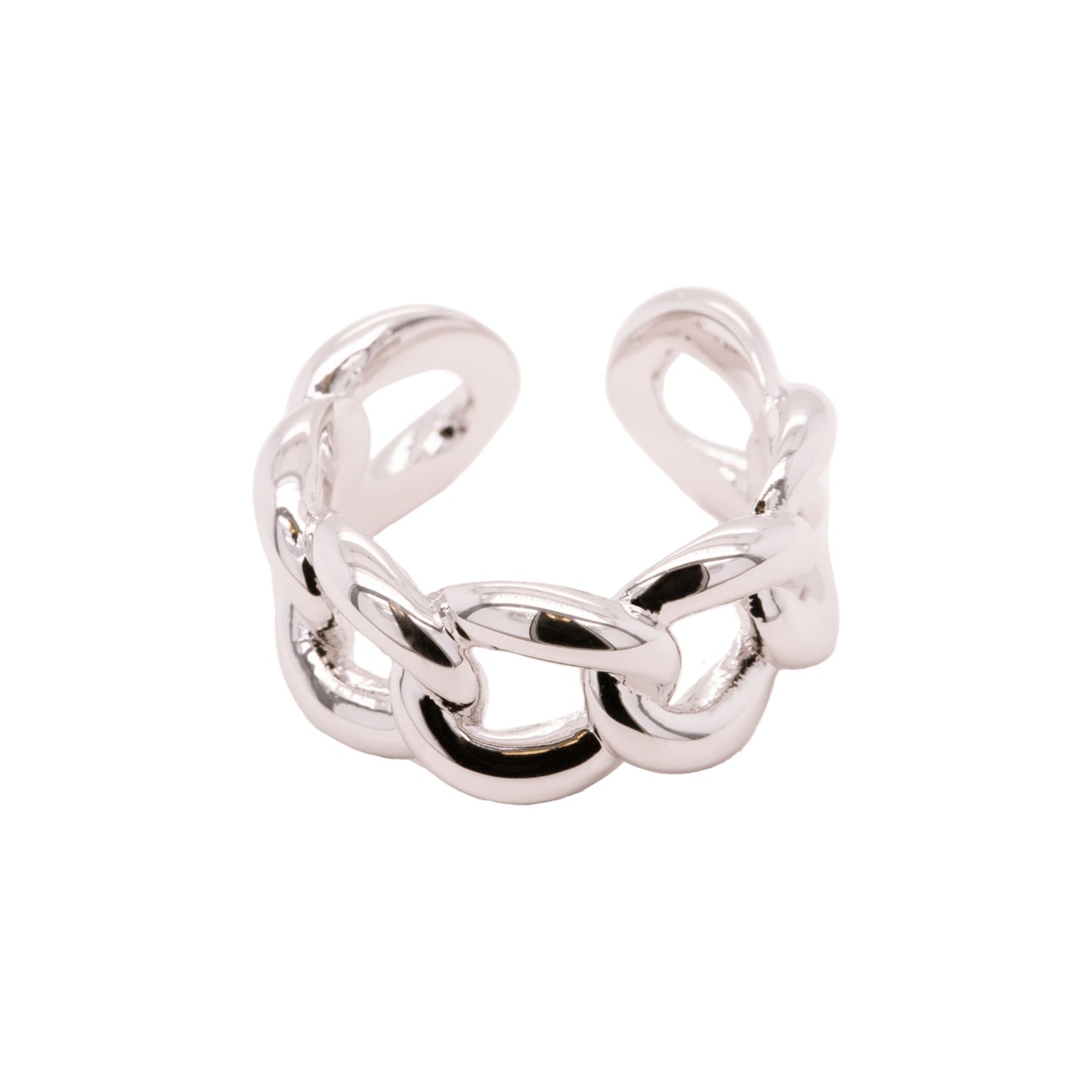 Women’s Chain Link Ring Silver Undefined Jewelry