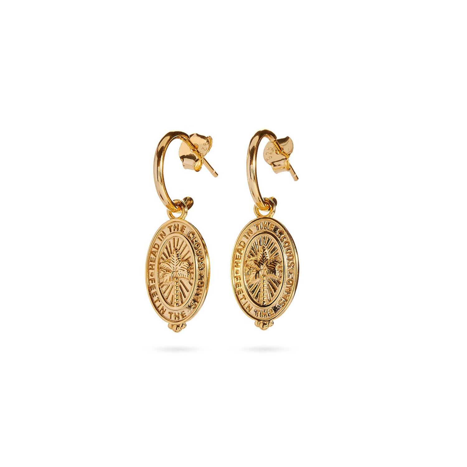 Onewildone Women's Gold Better Together Palm Tree Earrings In Gold