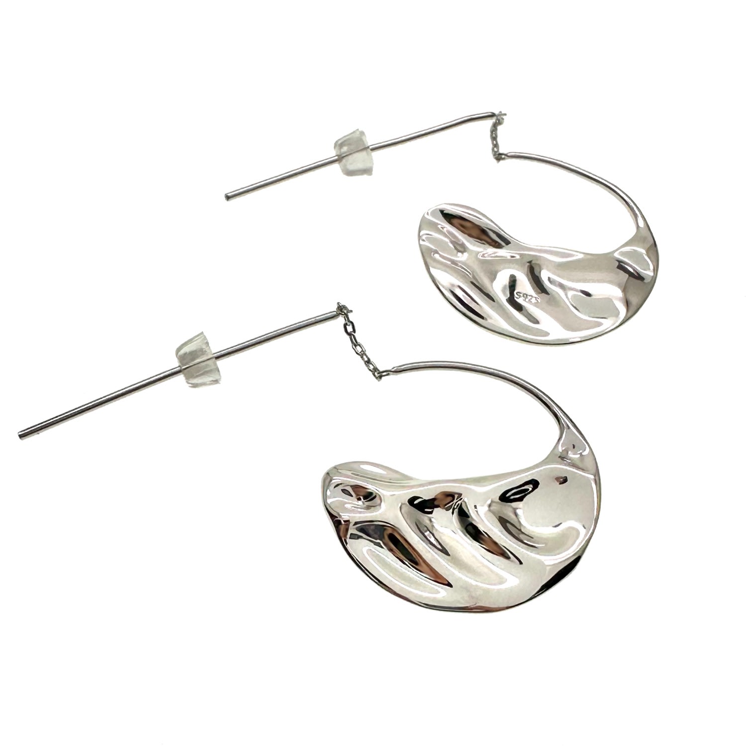 Women’s Semicircle Sterling Silver Earrings Ms. Donna