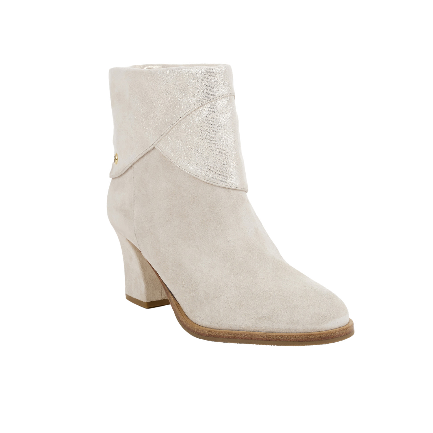 Moon D'elle Women's Silver / White Doppietto Ankle Boots In Icy Inverno In Multi