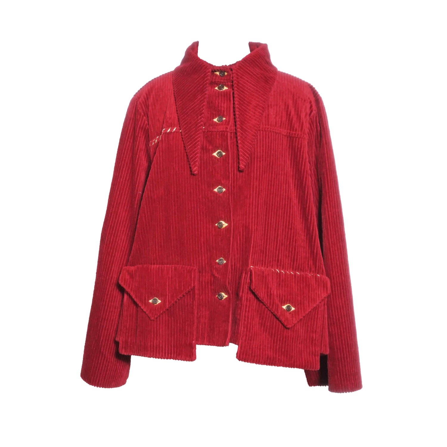 Women’s Red Mars Cord Jacket Extra Large Solai