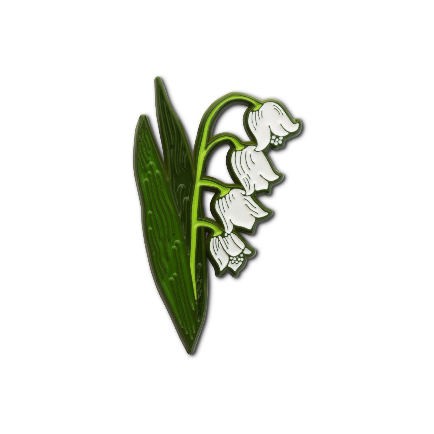 Make Heads Turn Women's White Enamel Pin Lily Of The Valley