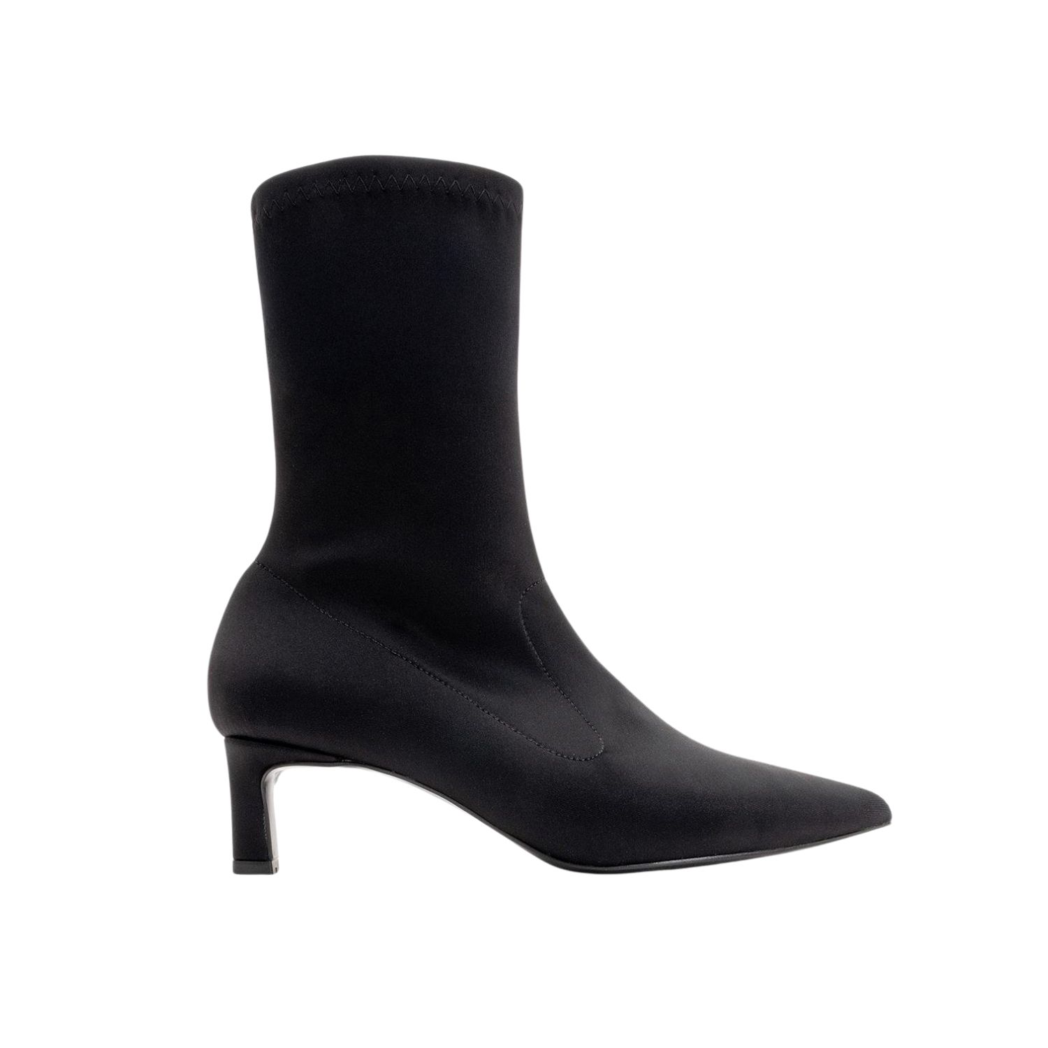 Prologue Shoes Women's Lewin Black Stretch Pointed Toe Stiletto Boot
