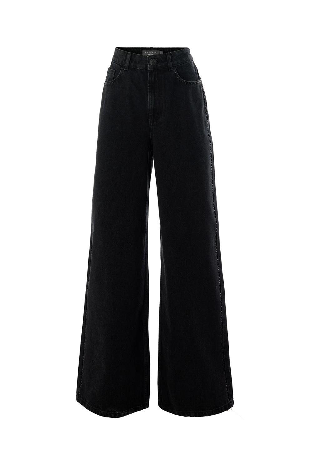 Women's Regular Madalyn Denim Madalyn Jeans With Pockets - Black | Small | Exquise