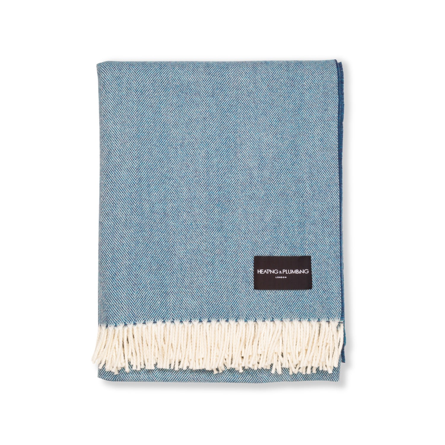 Heating & Plumbing London Daydreams - Merino Lambswool Throw - Sea Blue