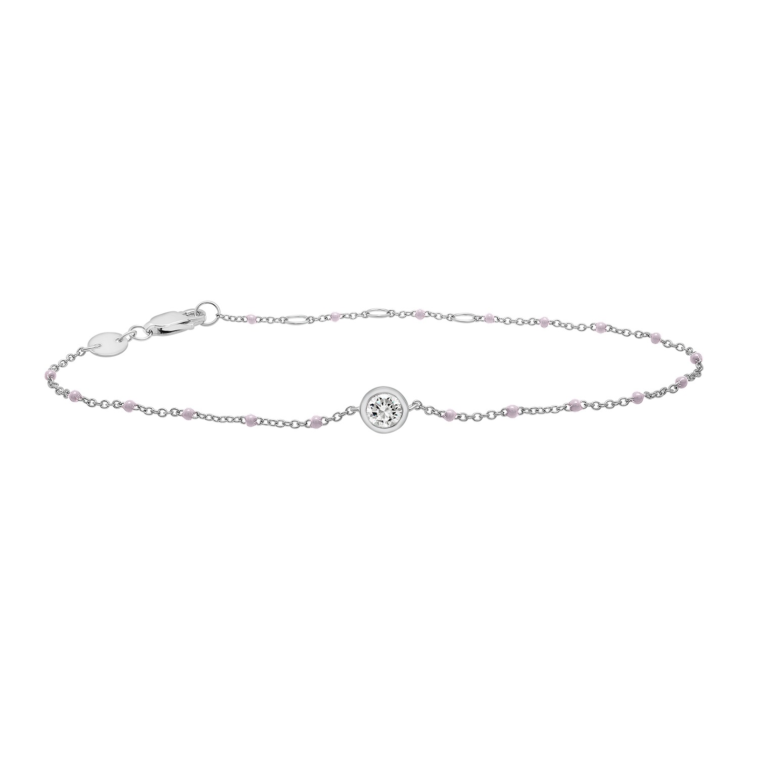 Miki & Jane Women's Birthstone Enamel Bracelet - White Topaz