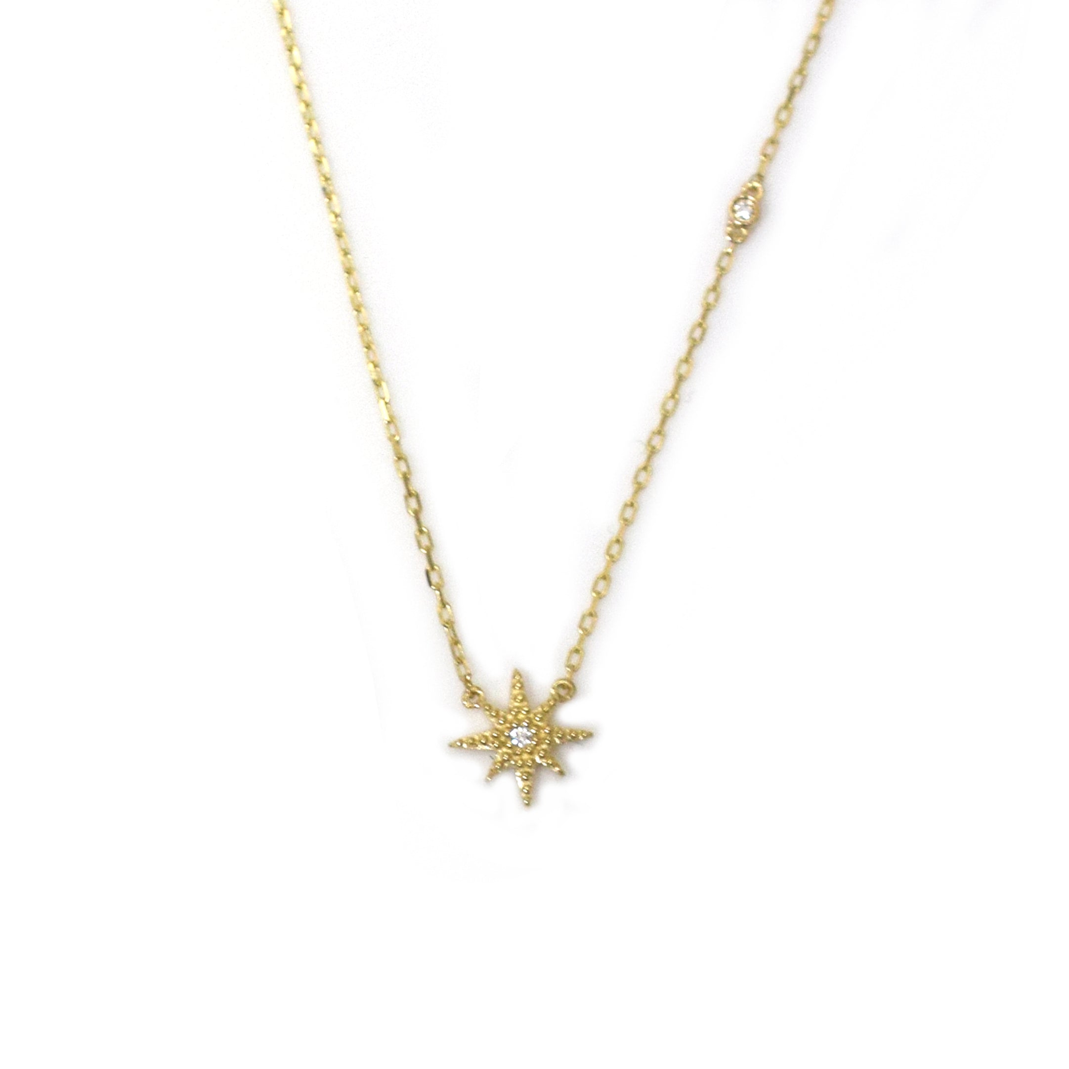 Women’s Solid Gold Diamond Stardust Pendant La Kaiser