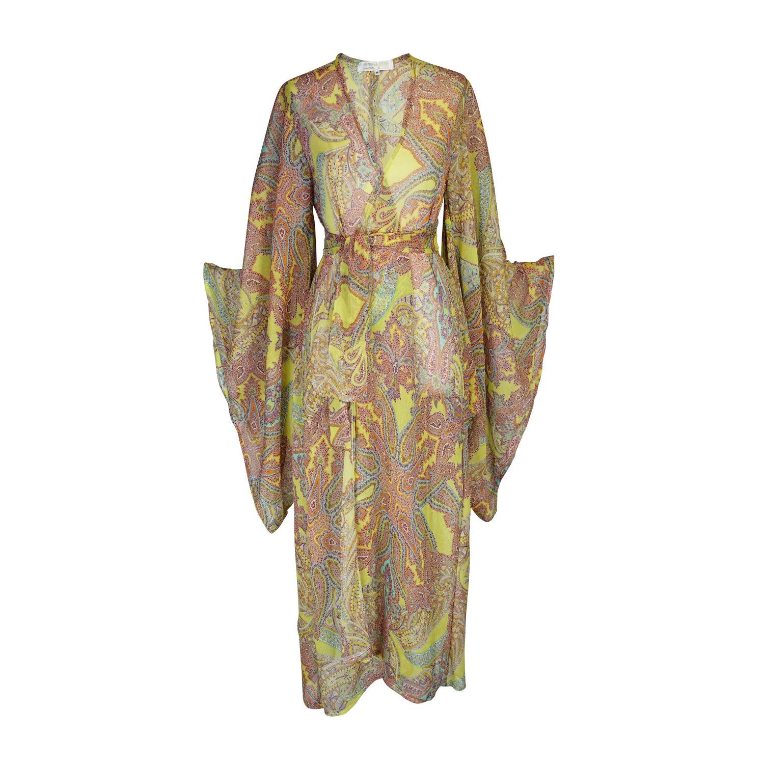 Women's Peridot Paisley Kimono | Large | Jennafer Grace