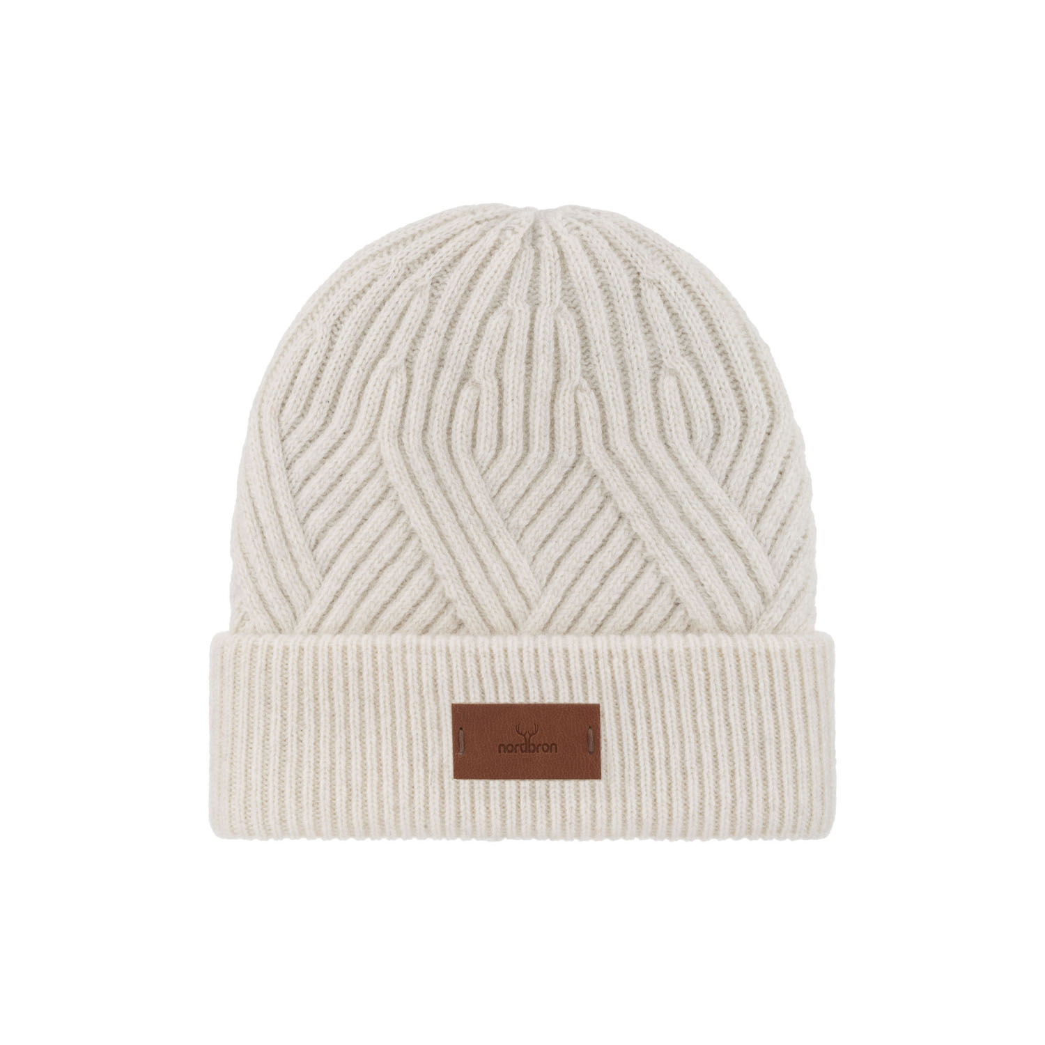 Nordbron Men's White Tukerna Cream Beanie
