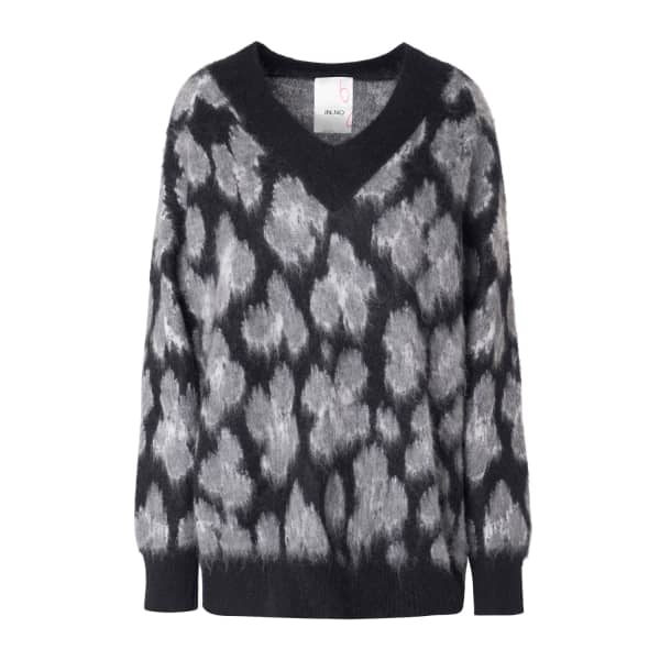 In.no Norma Black Animal Print Knit