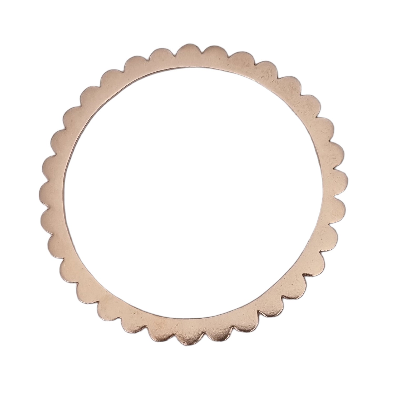 Women’s Rose Gold Plated Scalloped Bangle Posh Totty Designs