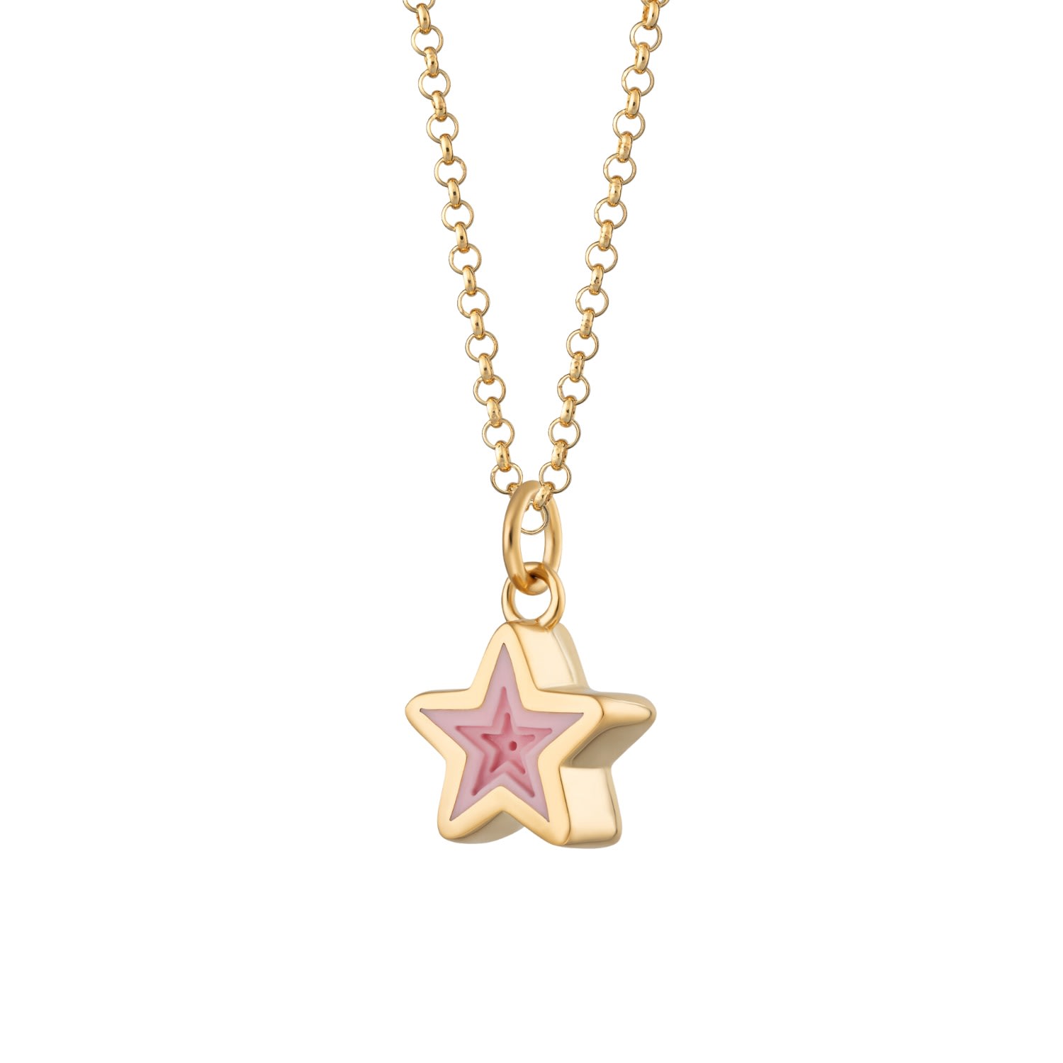 Women’s Gold / Pink / Purple Gold Plated Geometric Pink Star Charm Necklace Lily Charmed