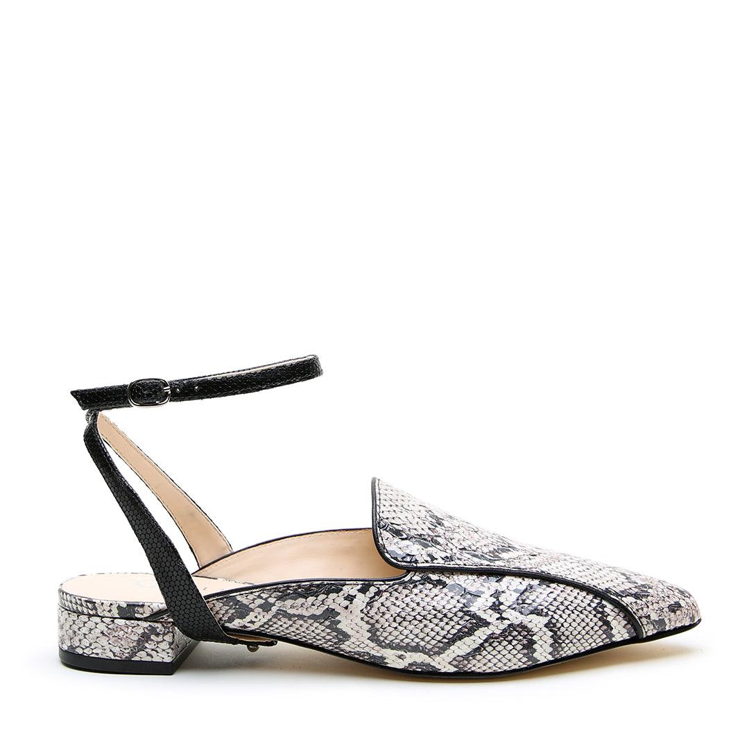 Alterre Women's Neutrals / Grey Python Marilyn Pointed Loafer Slide In White