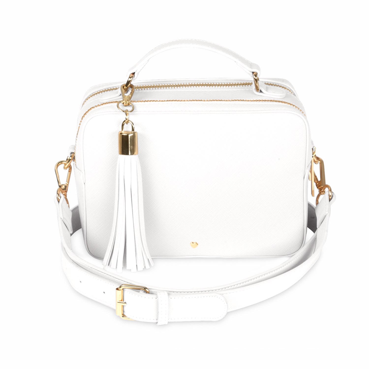 Women’s Luxe Hudson Vegan Leather Bag - White Jlr London